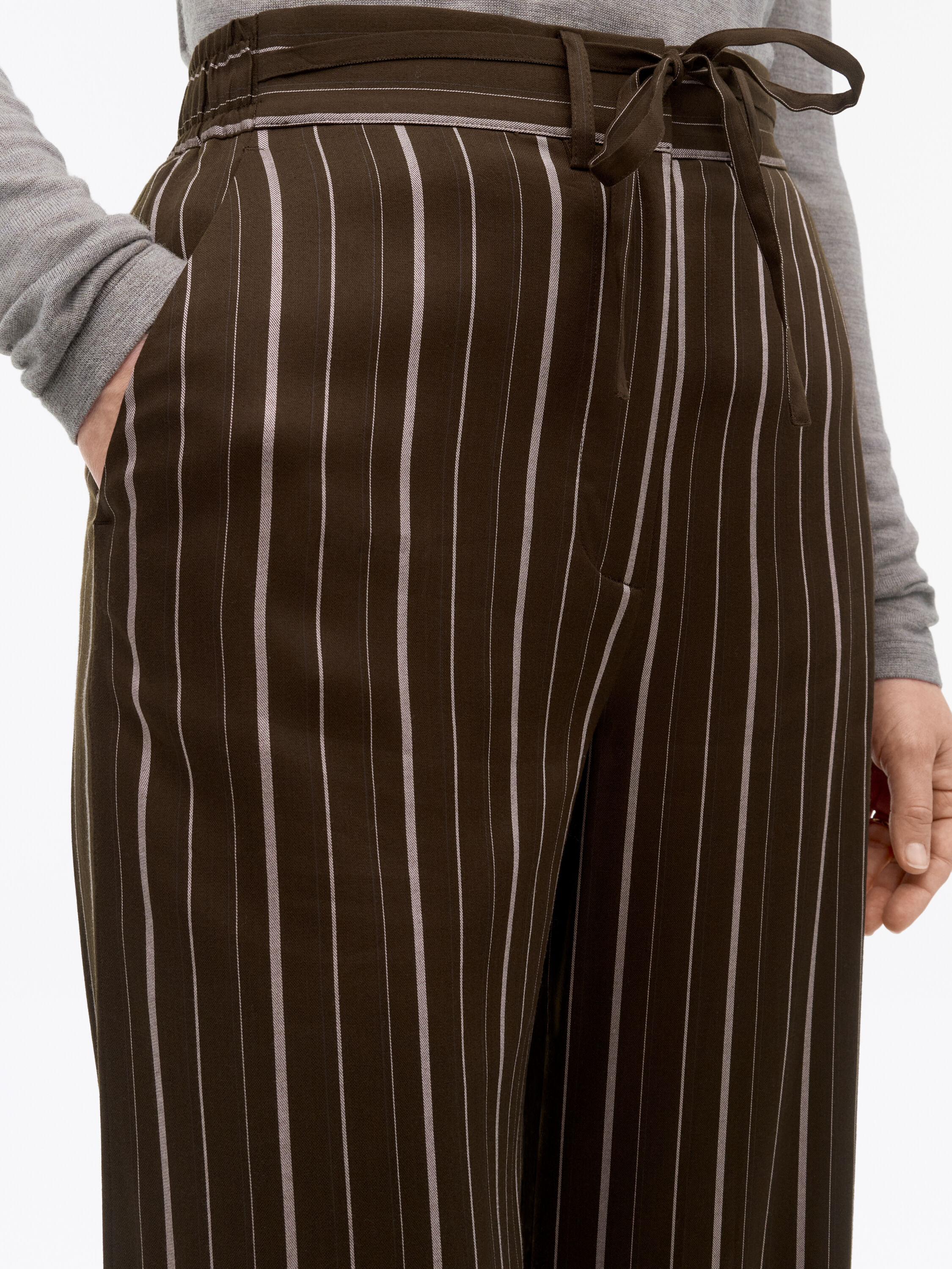 Ellis Lyocell Stripe Trousers