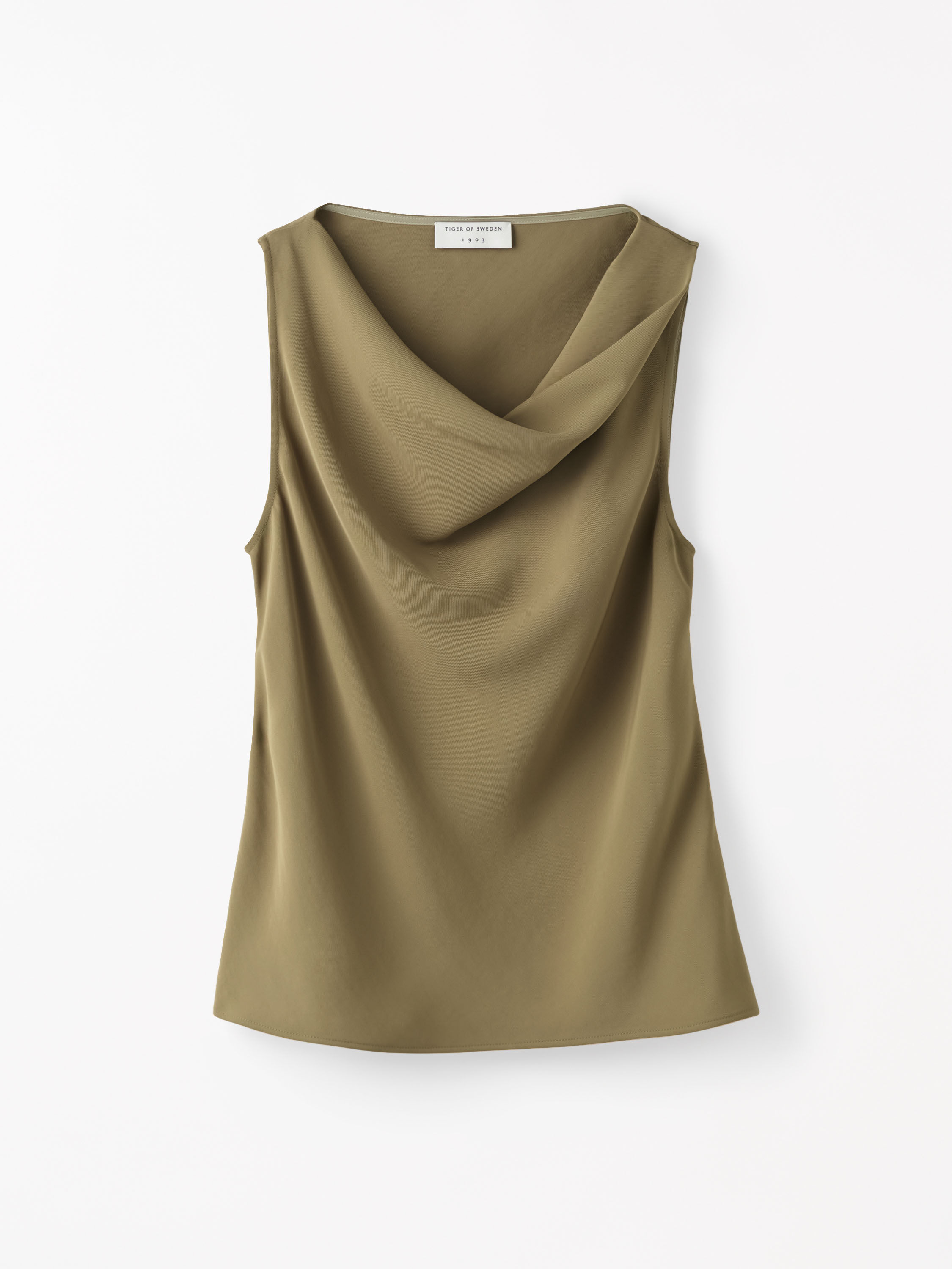 Helvie Sleeveless Satin Top