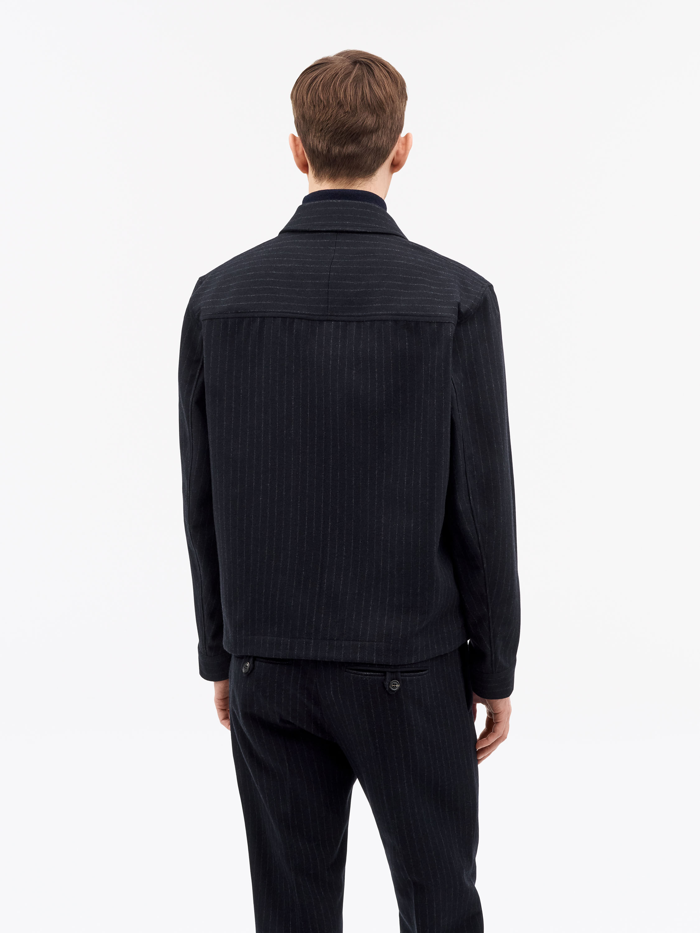 Barnaby C Pinstripe Shirt Jacket