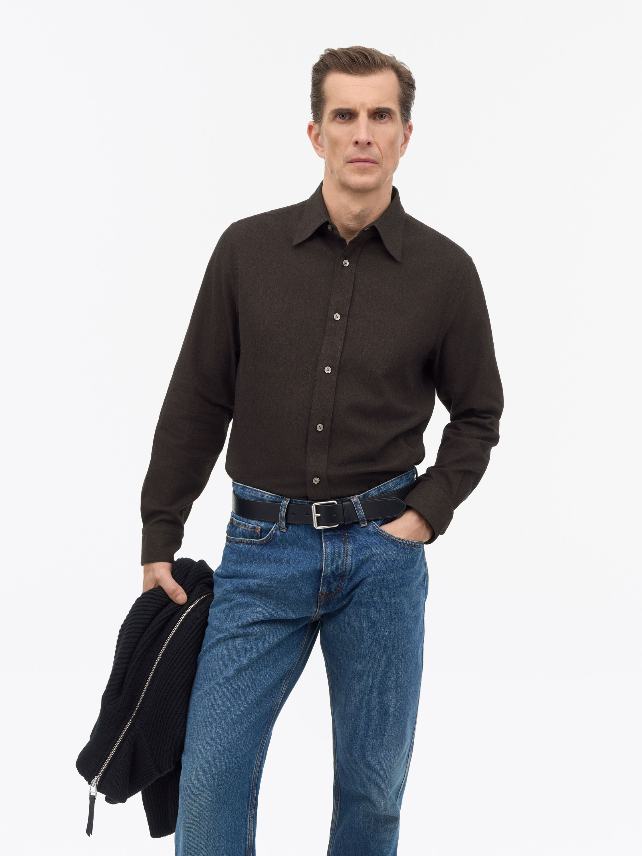 Bjorn Brushed Herringbone Shirt