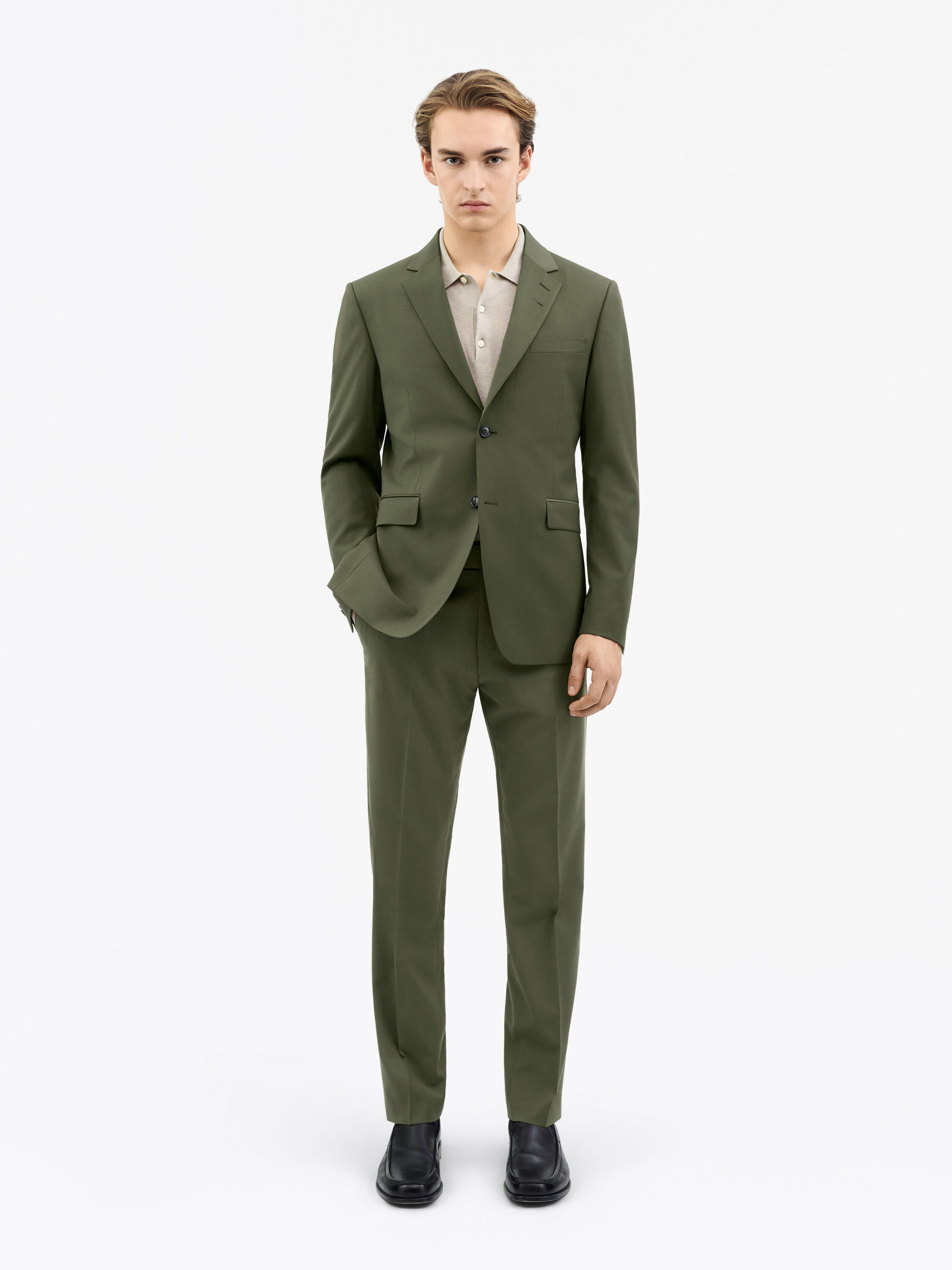 Justin Green Wool Suit
