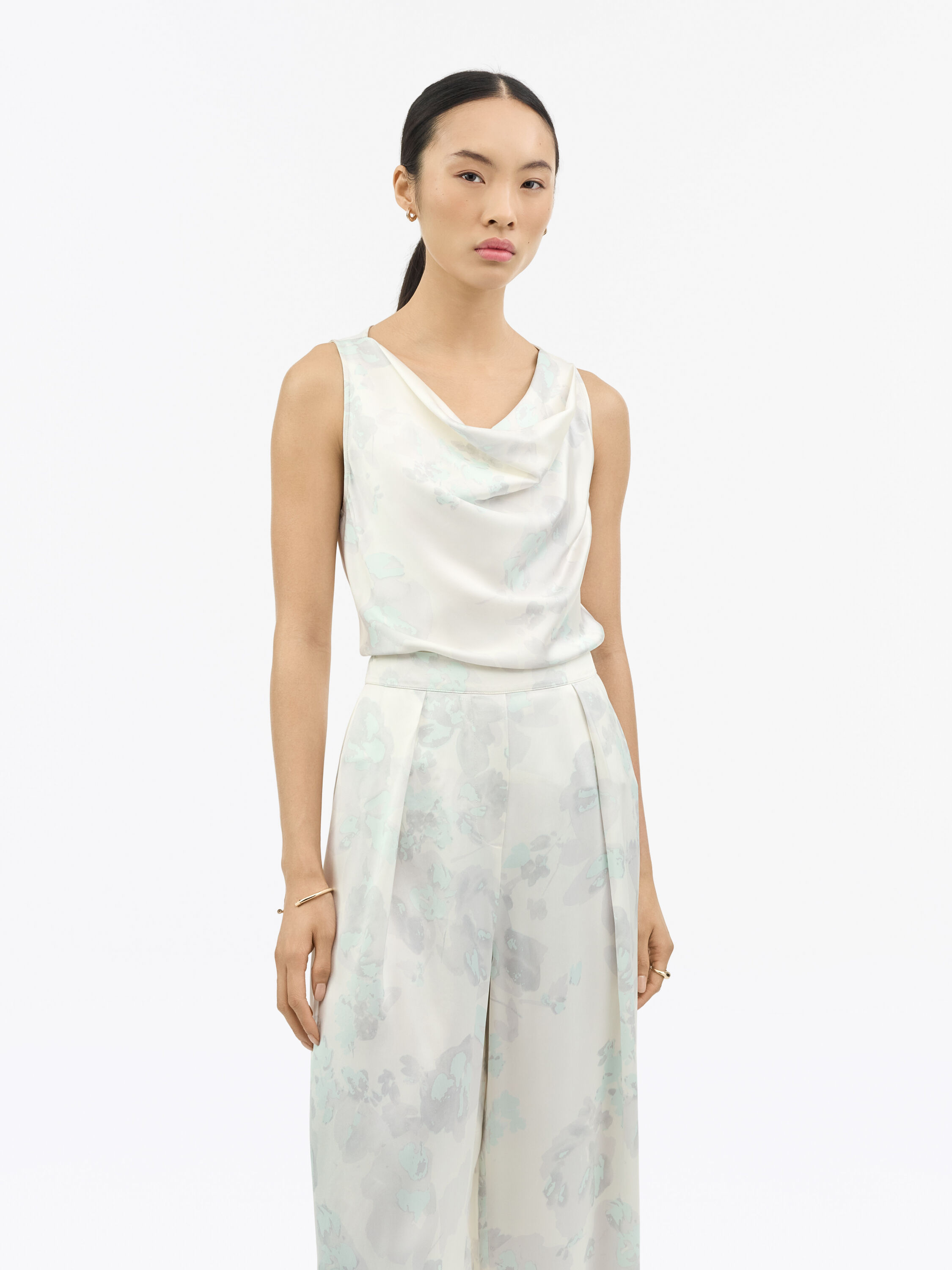 Helvie Floral Satin Top