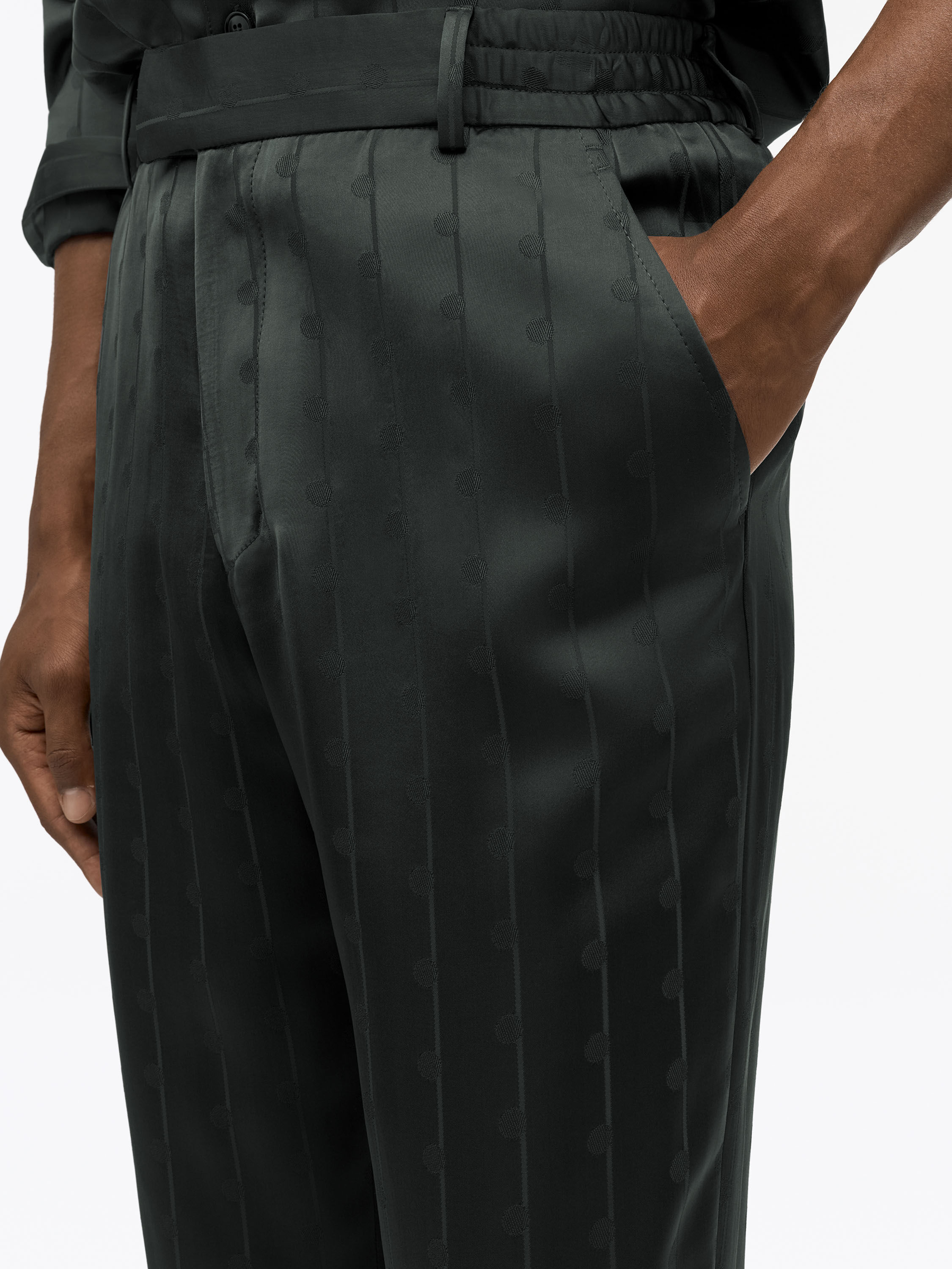 Tony Stripe Jaquard Trousers