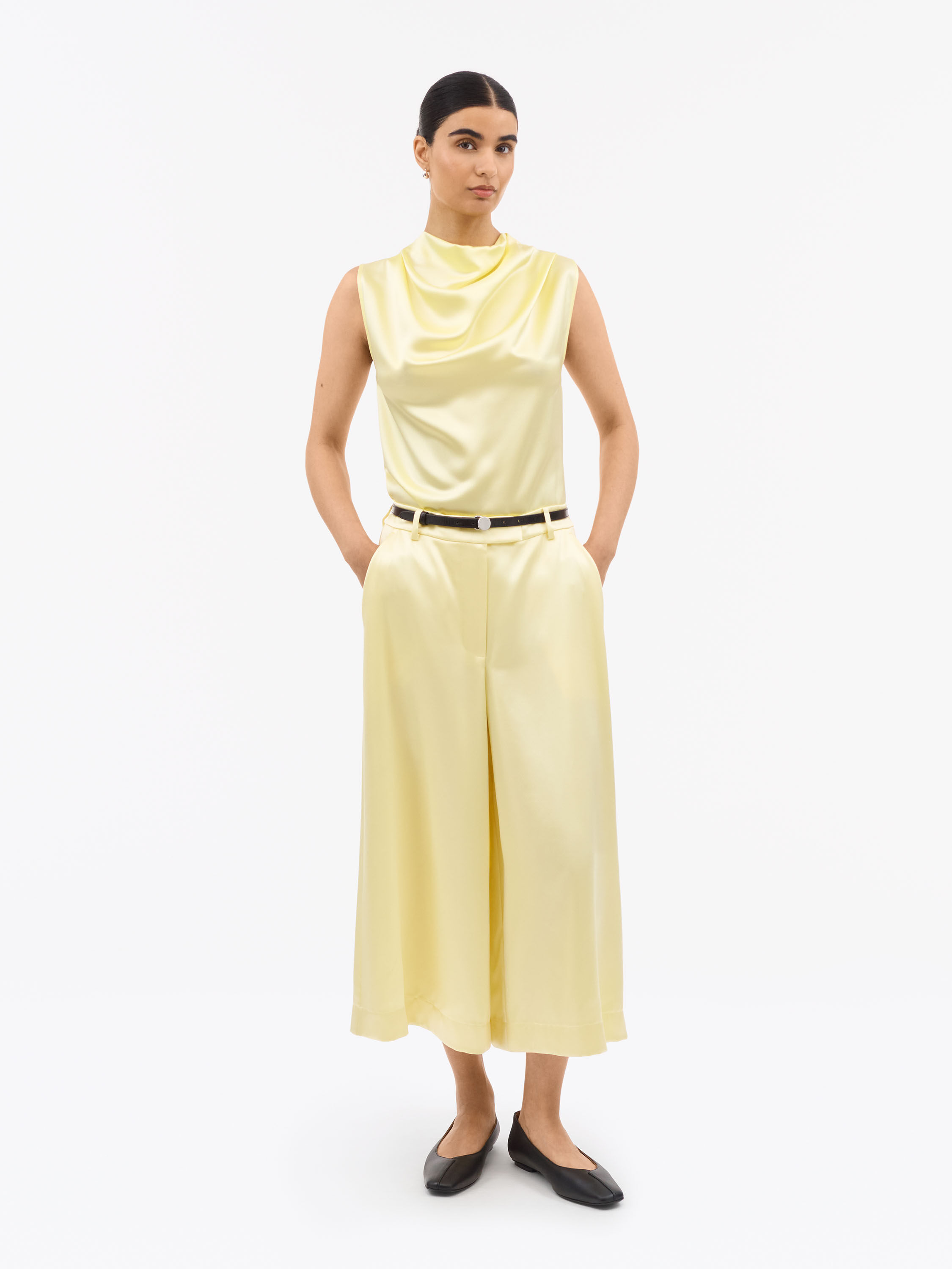 Pantalon Geordie Large En Satin