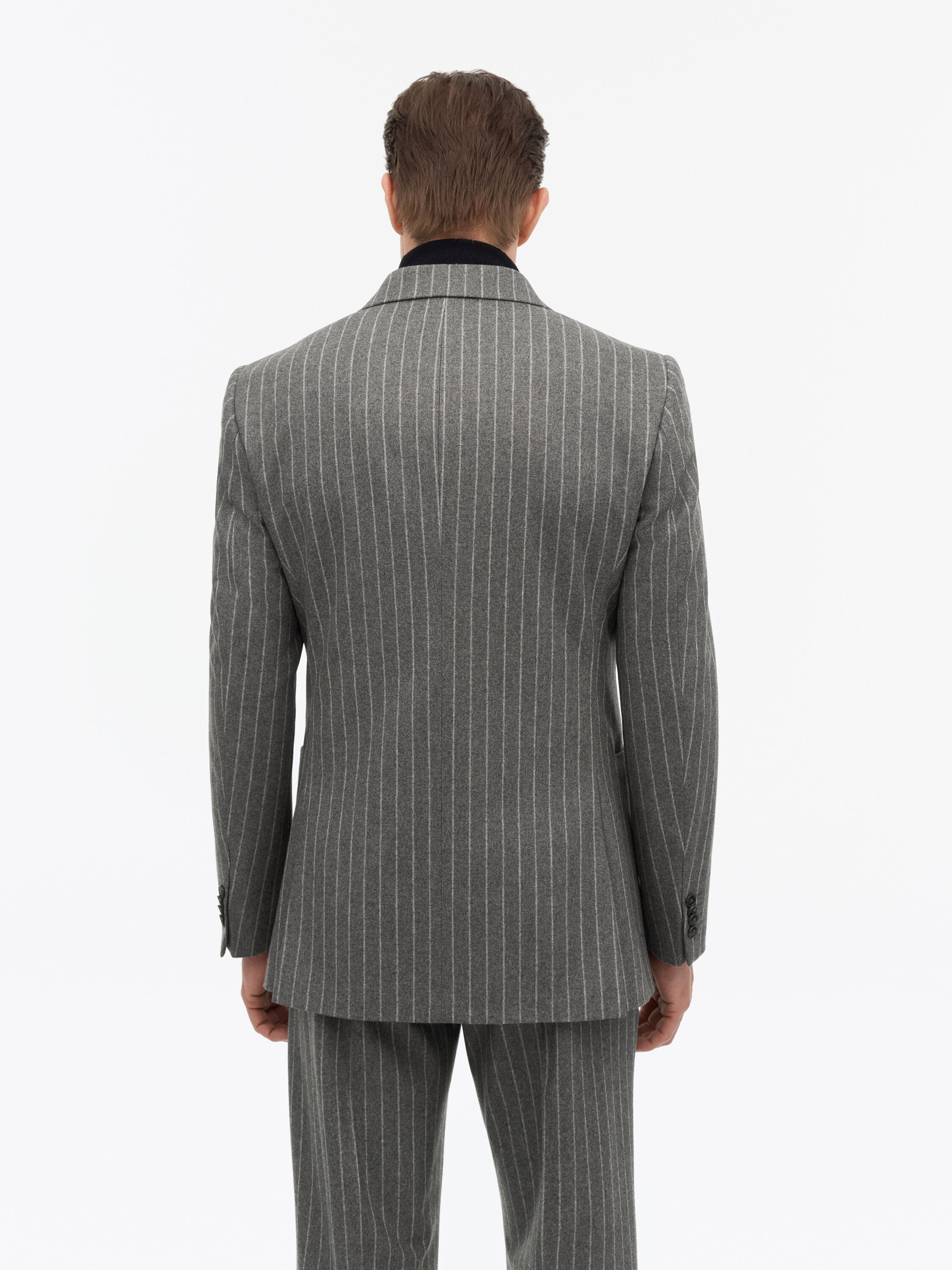Joachim Grey Striped Wool Suit