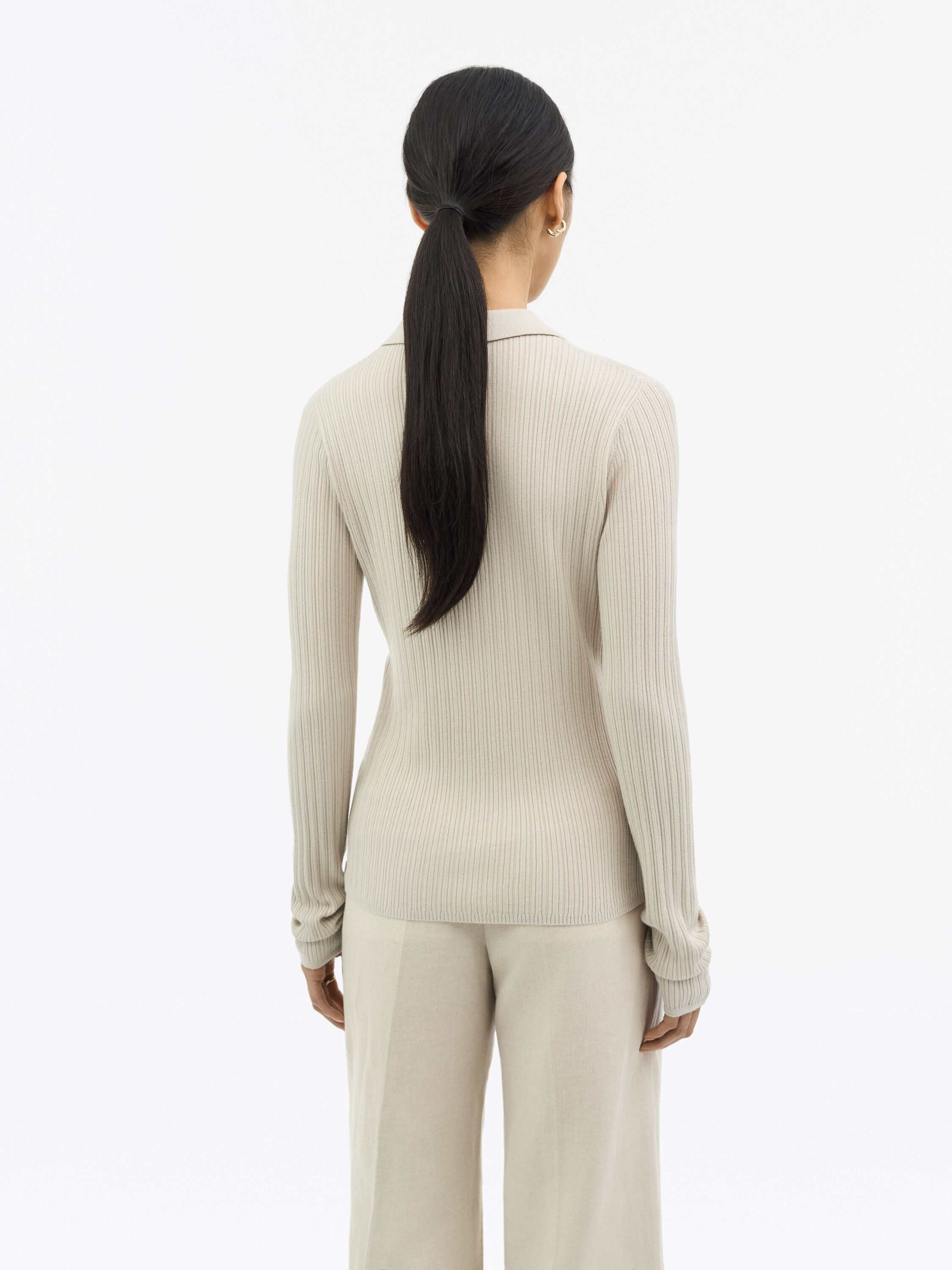 Isla Knitted Ribbed Polo