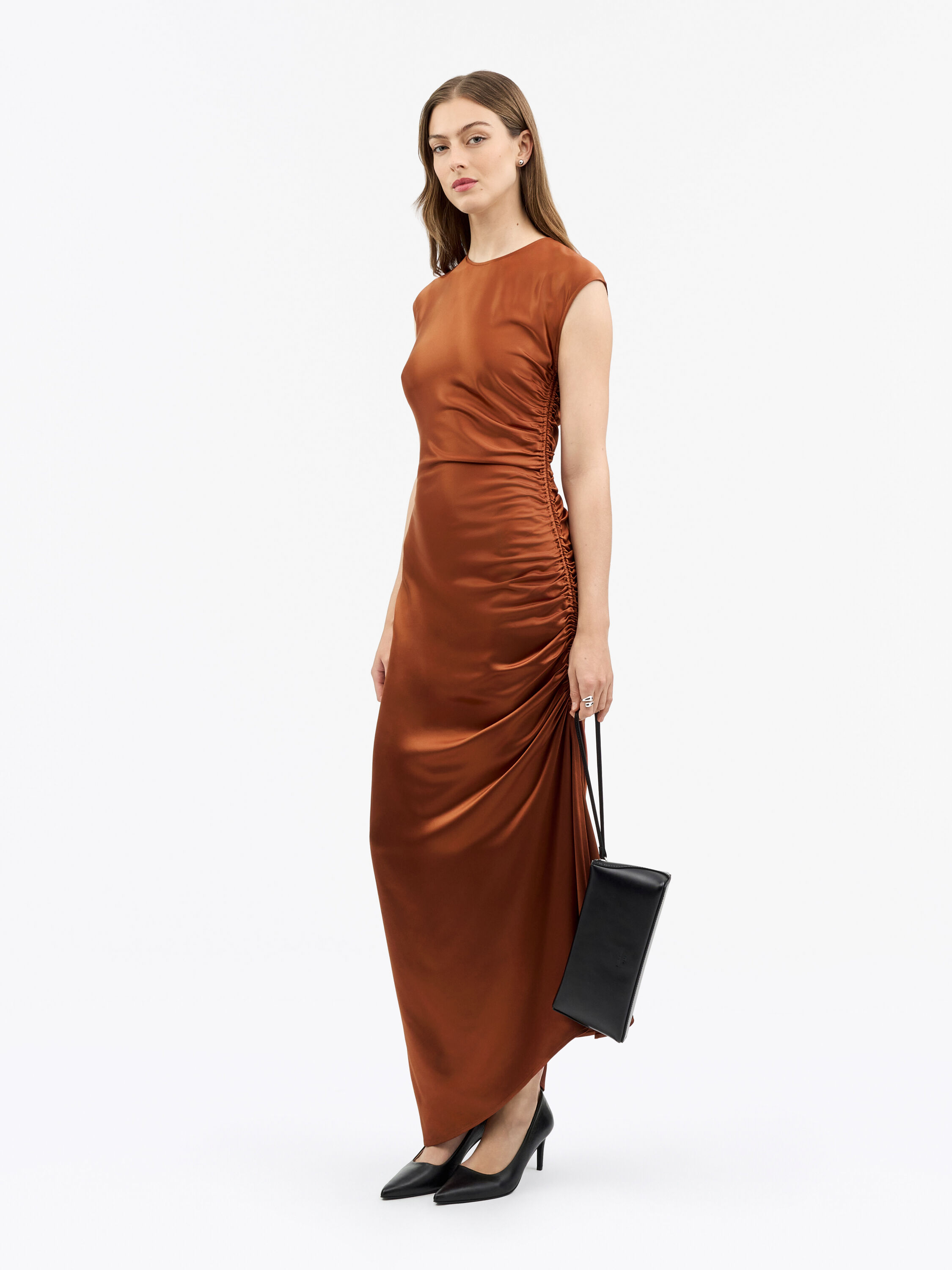 Ivoal Drapey Satin Dress