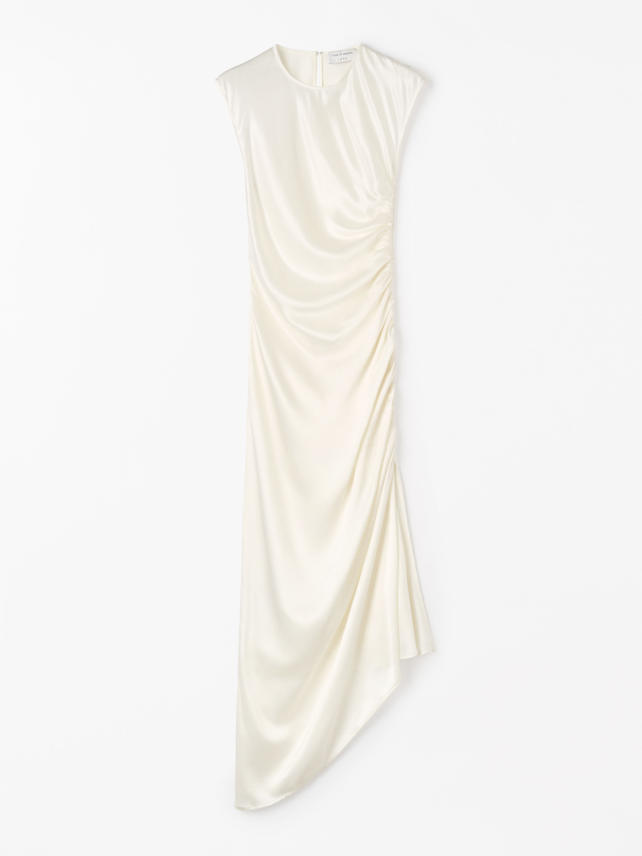 Ivoal Draperad Kl&auml;nning i Satin