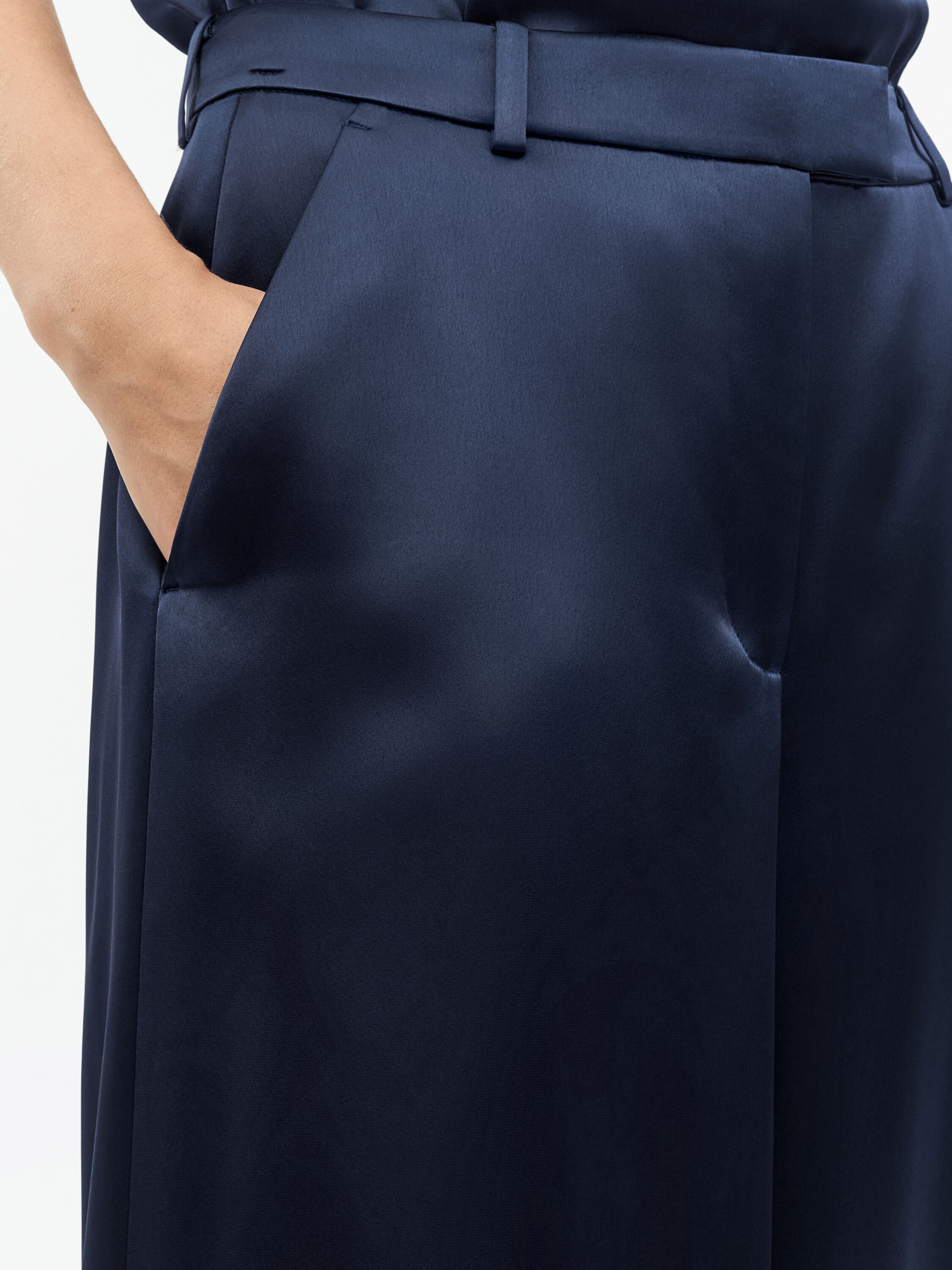 Pantalon Geordie Large En Satin