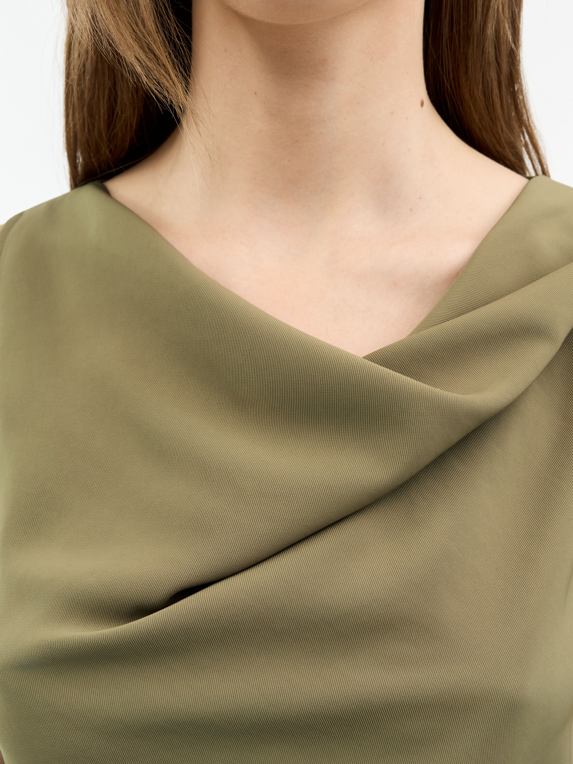 Helvie Sleeveless Satin Top