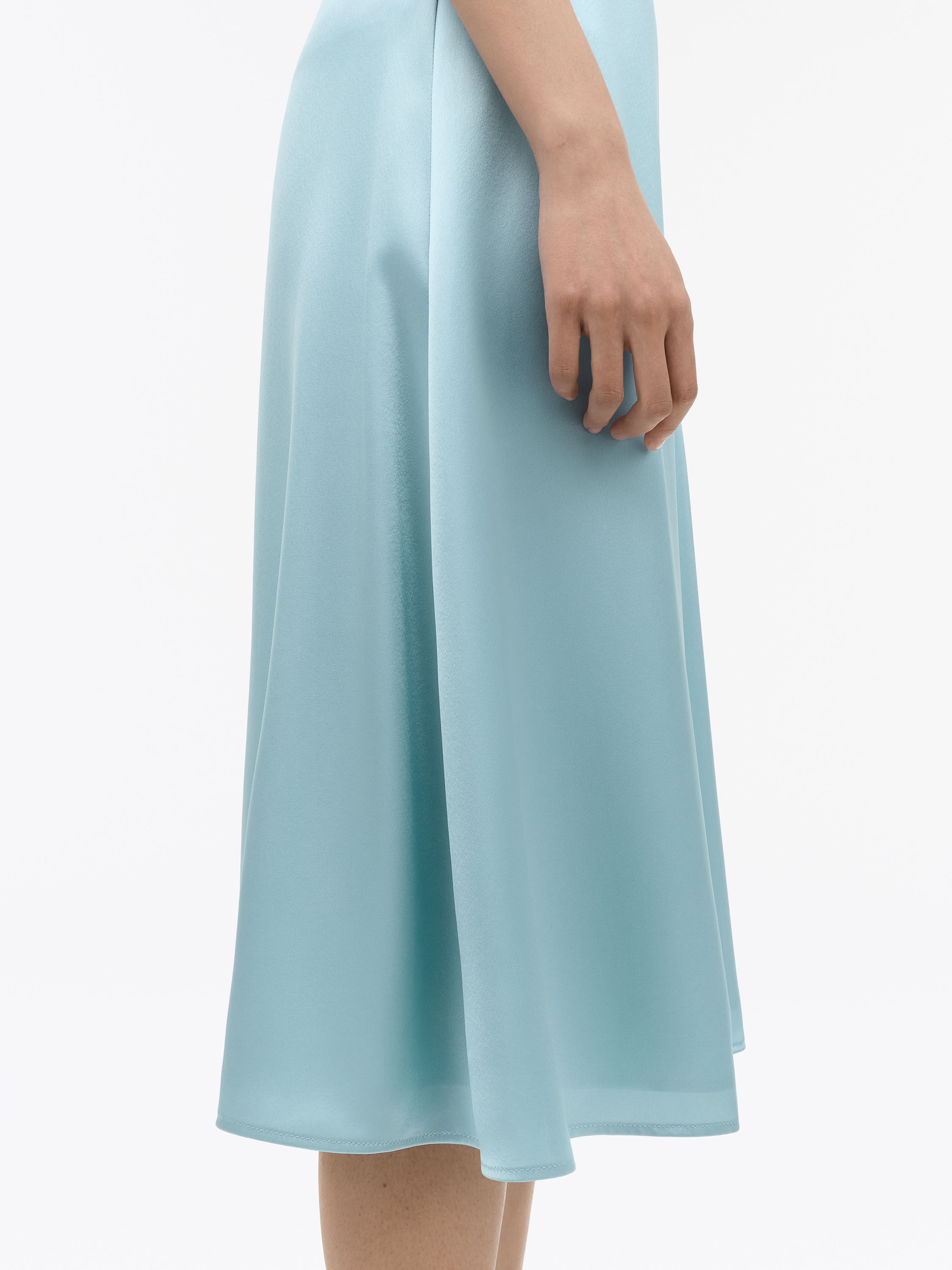 Amy Flared Satin Skirt