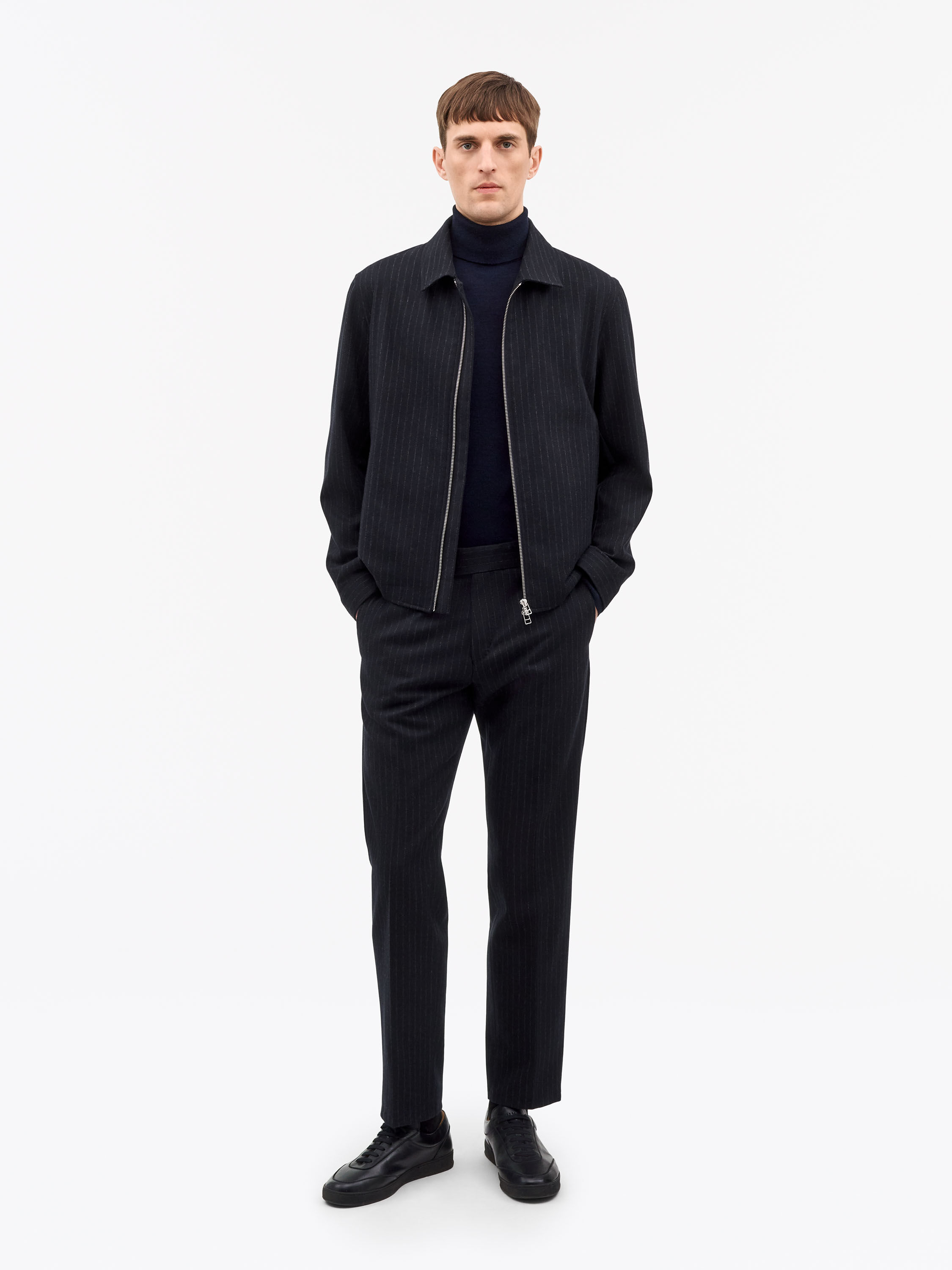 Pantalon &Agrave; Fines Rayures Tense A