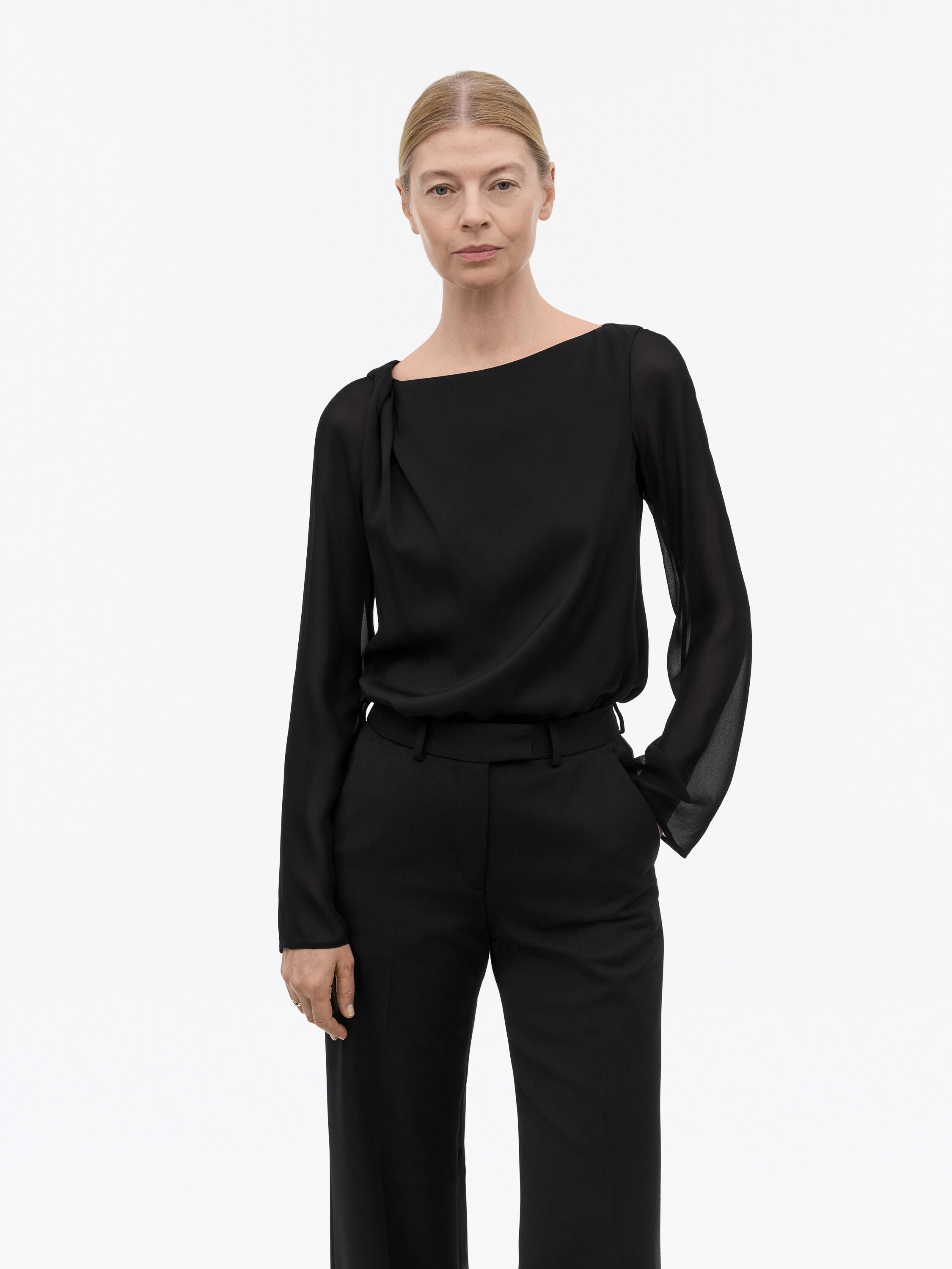 Edna Bluse Aus Flie&szlig;endem Viskosestoff