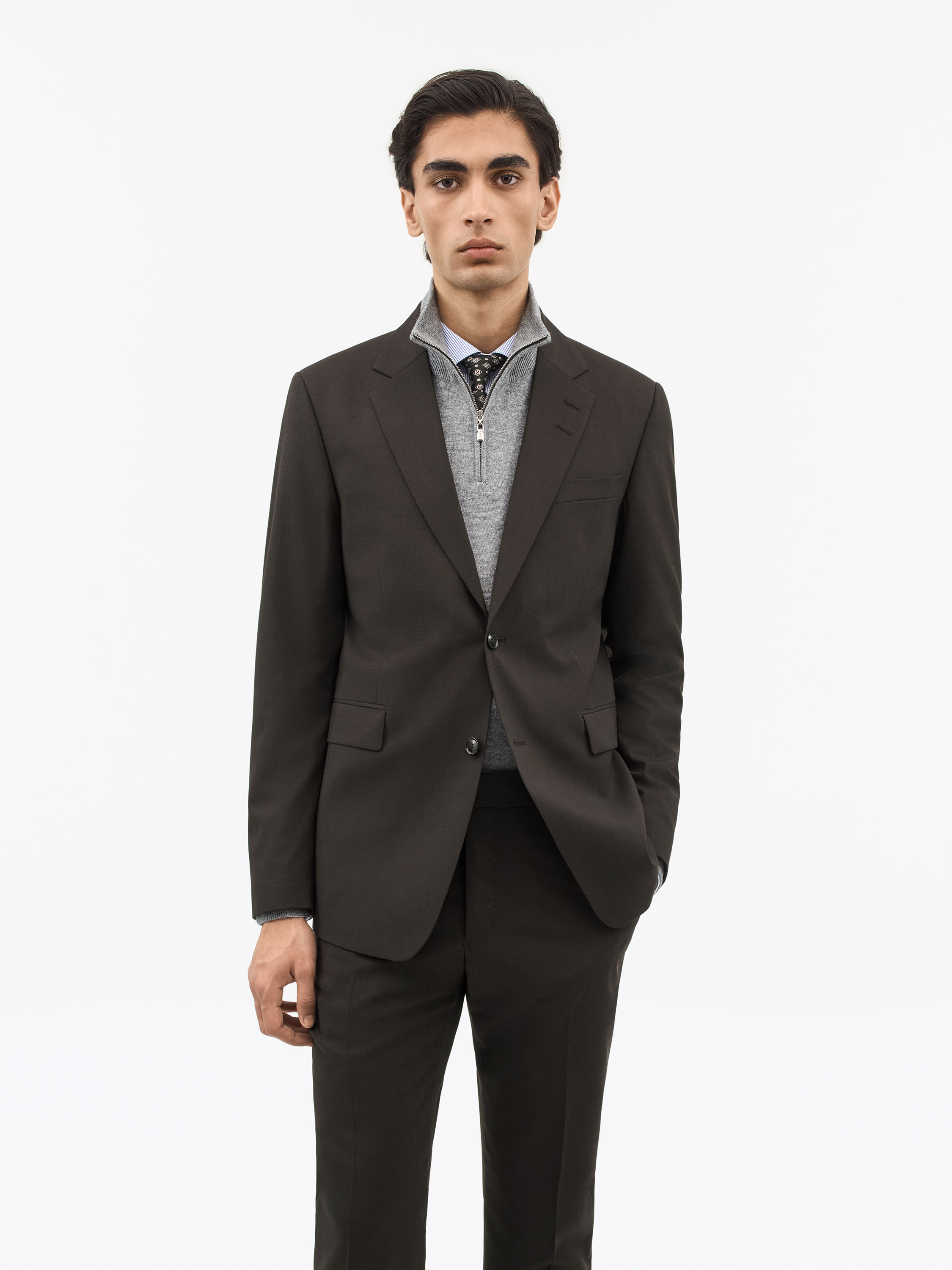 Justin Dark Brown Suit