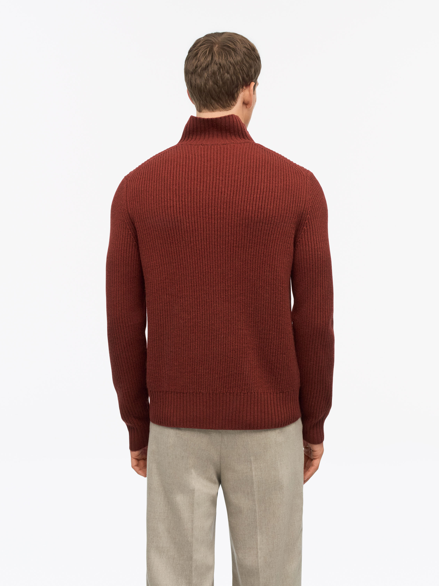 Peter Funnel Neck Wool Pullover