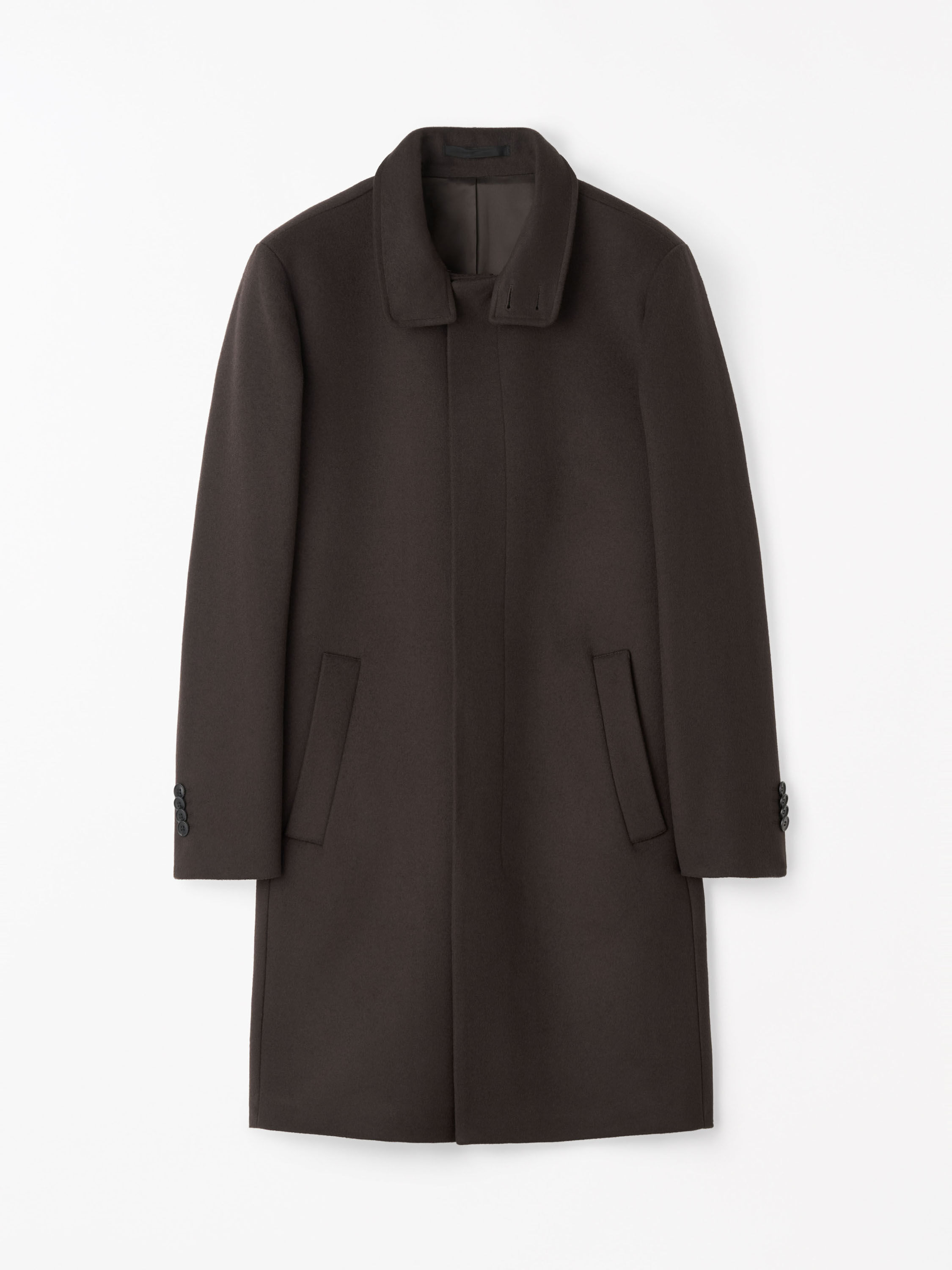 Aleric Funnelneck Wool Coat