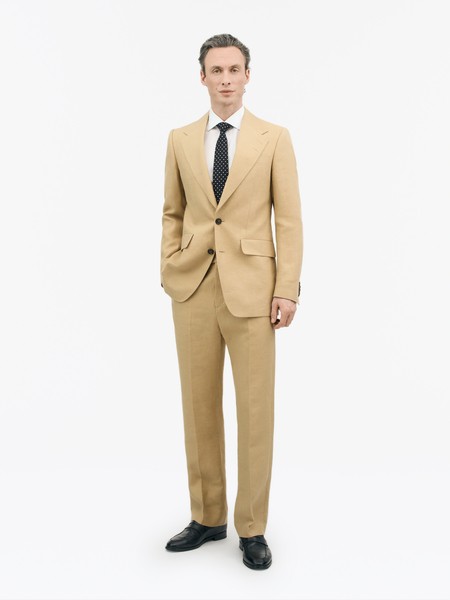 Jon Khaki Linen Suit