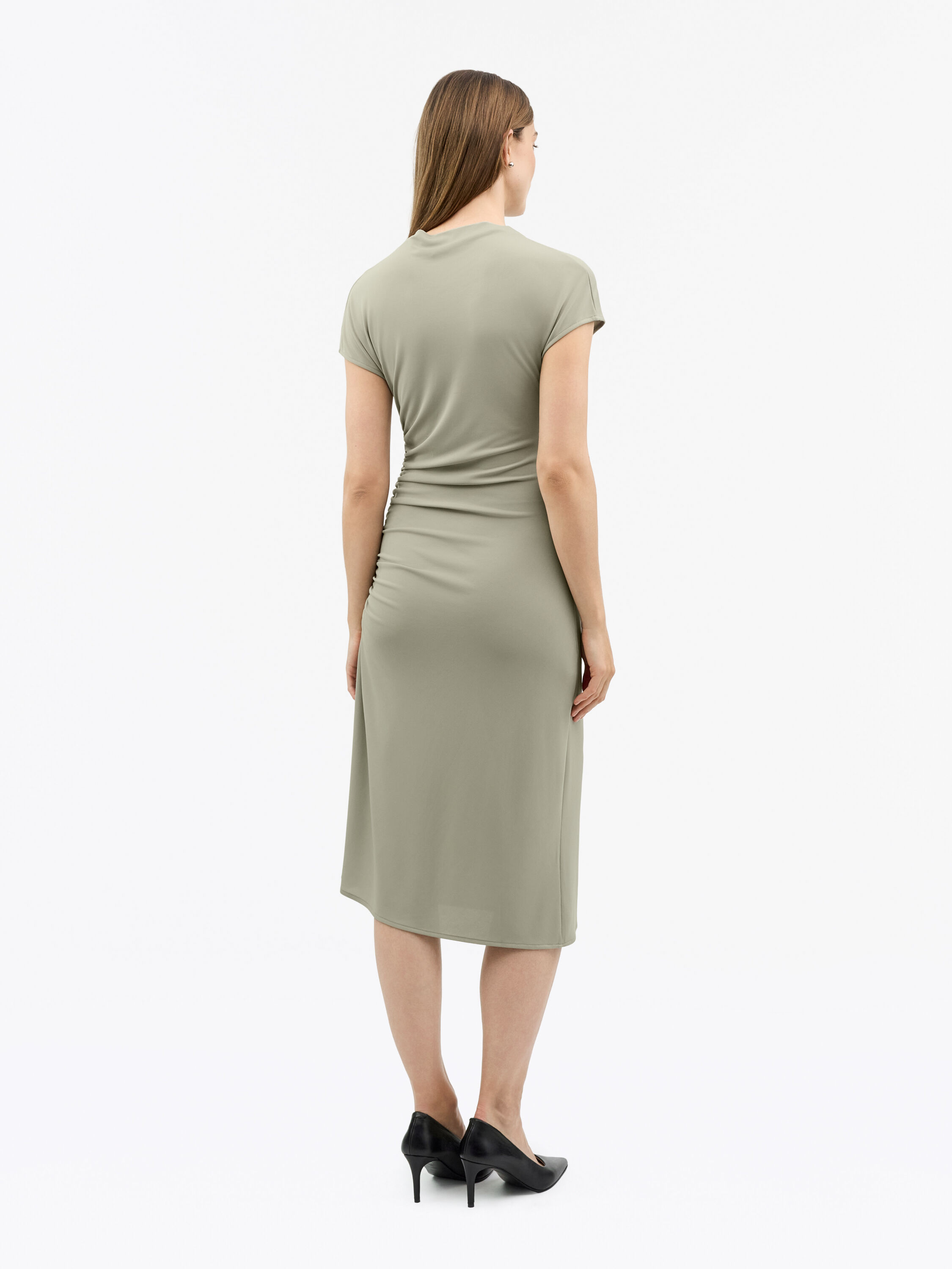 Aliz Sleeveless Draped Dress