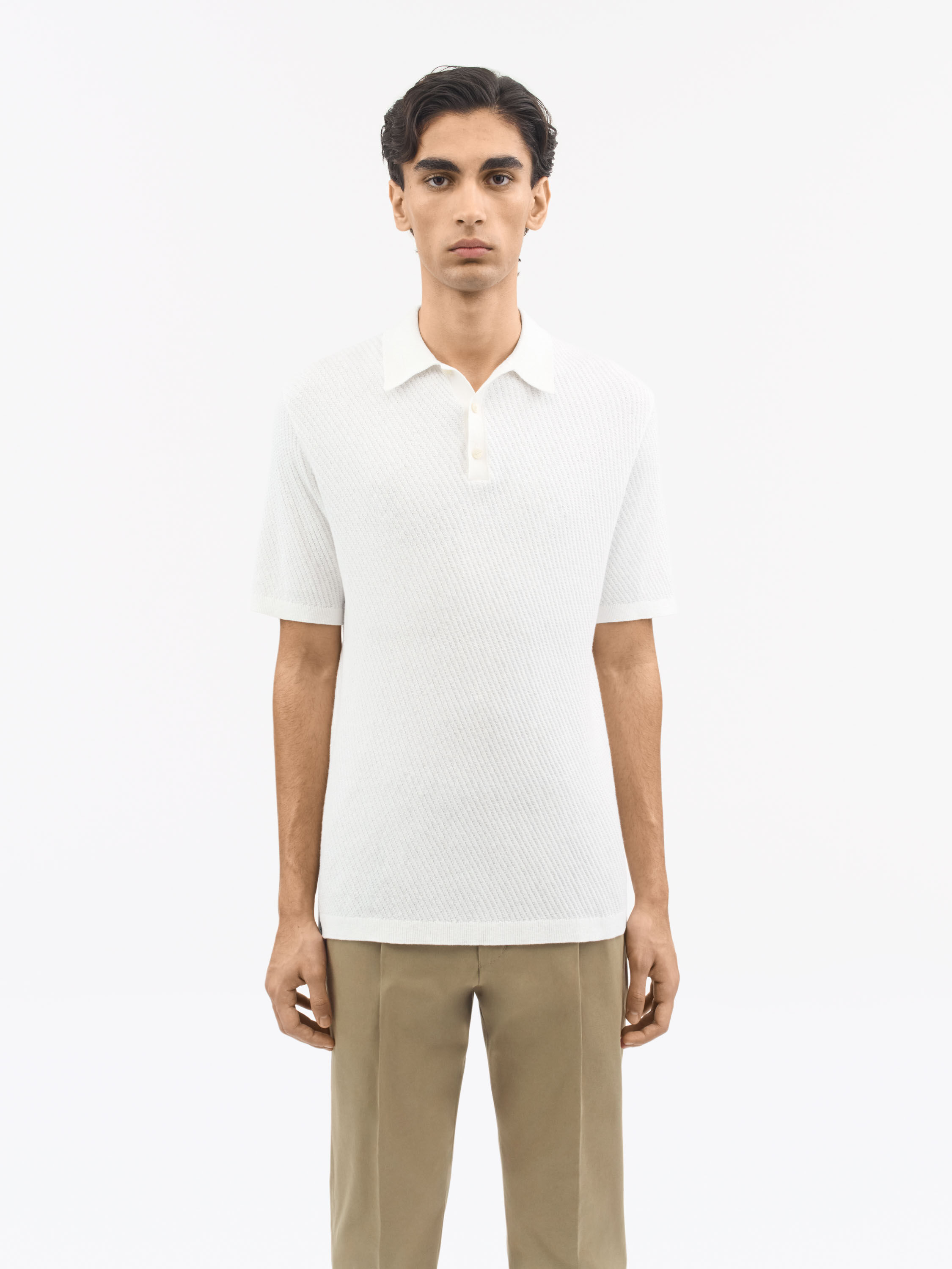 Reid Cashmere Cotton Polo