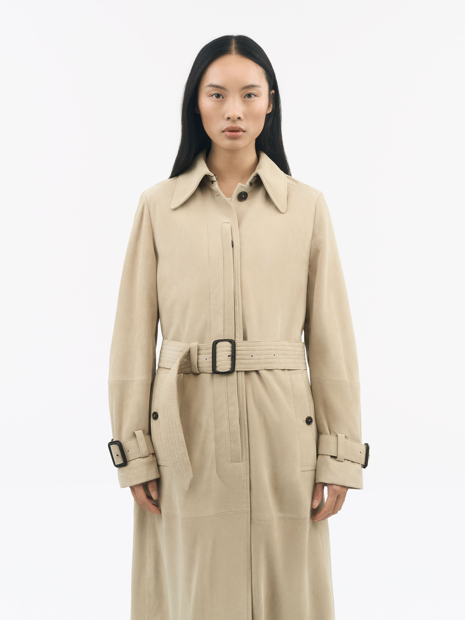 Lamia Suede Trench Coat