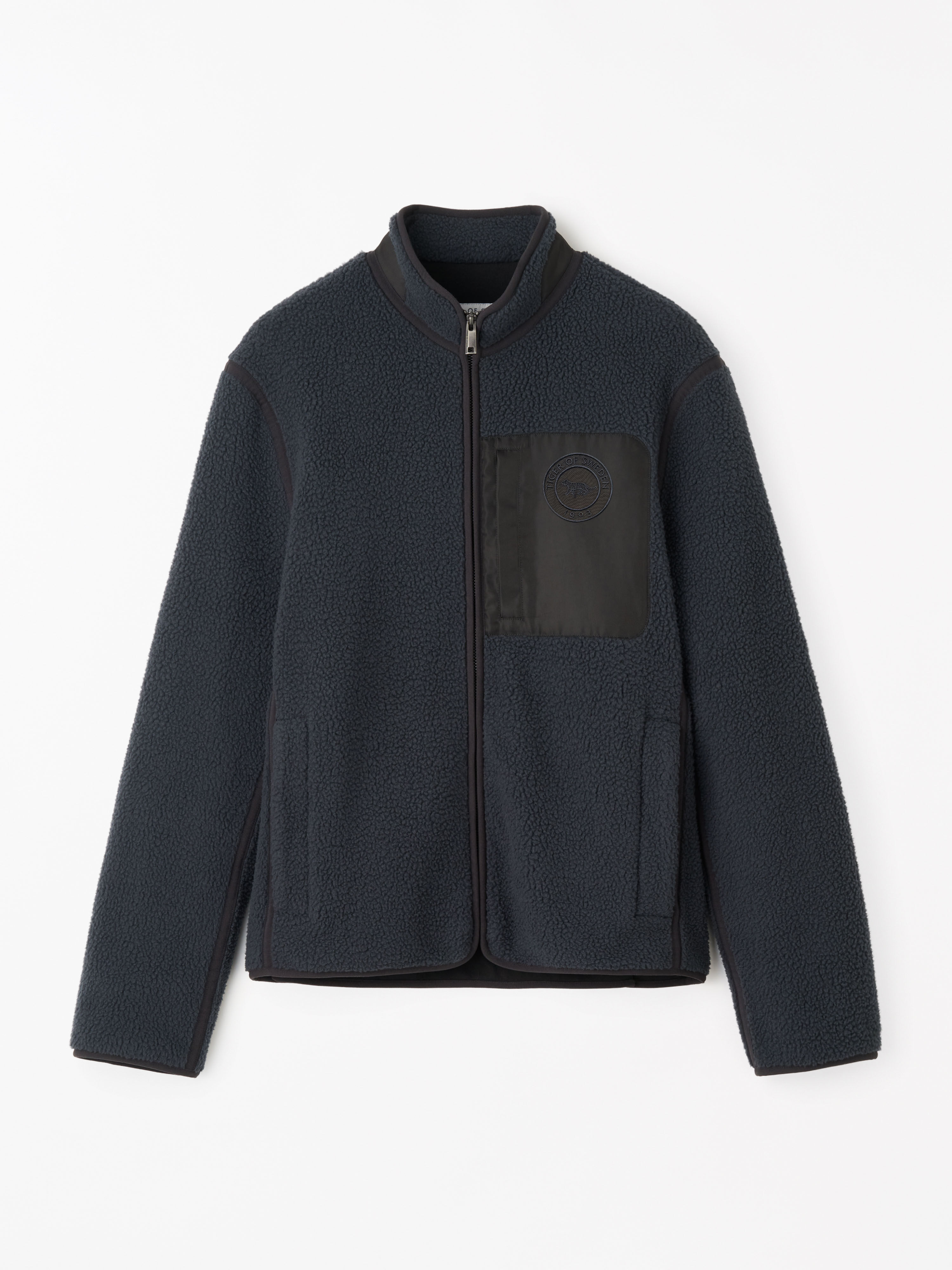 Ted Fleece Jakke Med Lynl&aring;s