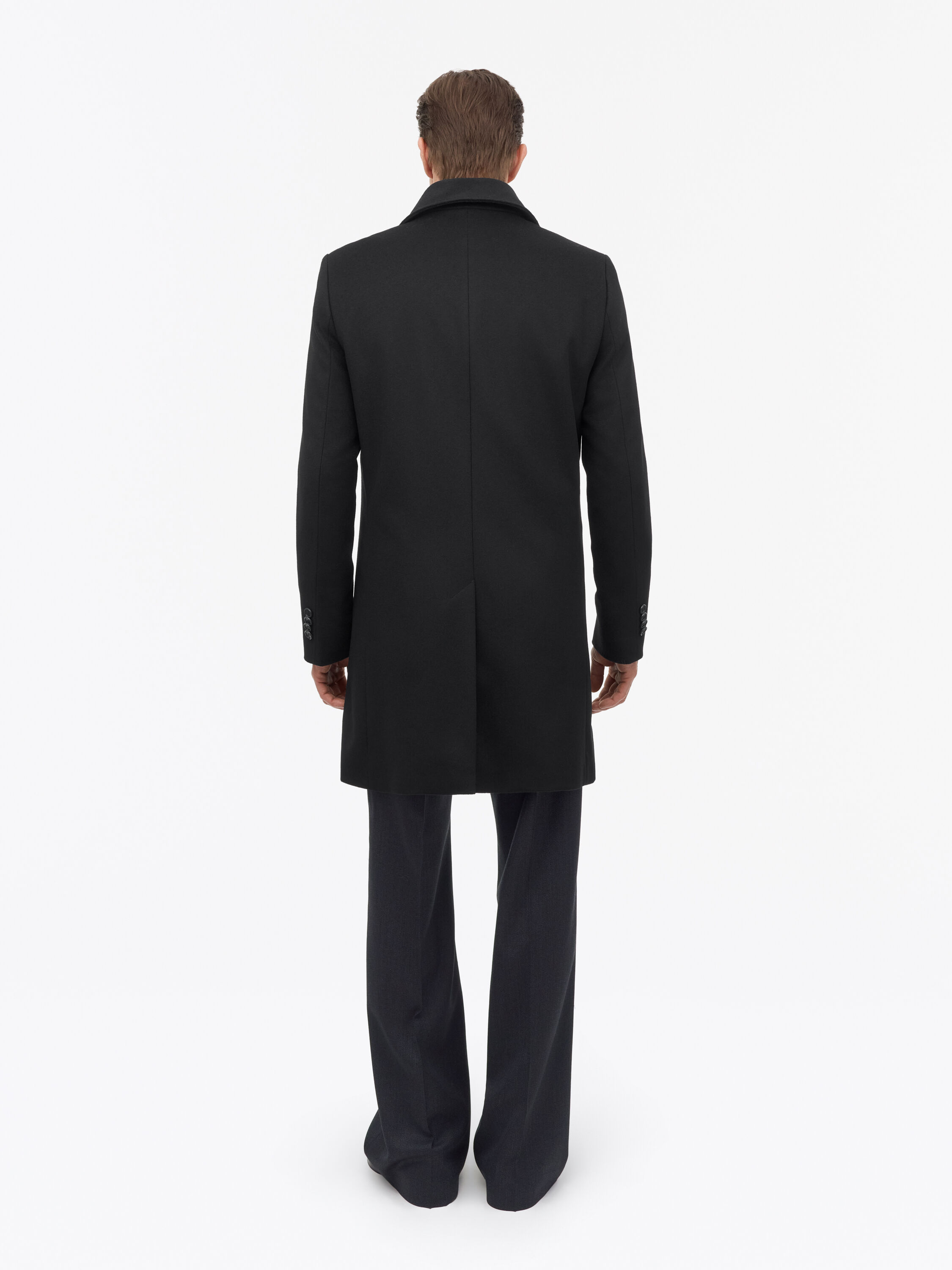 Aleric Funnel-Neck Wool Coat