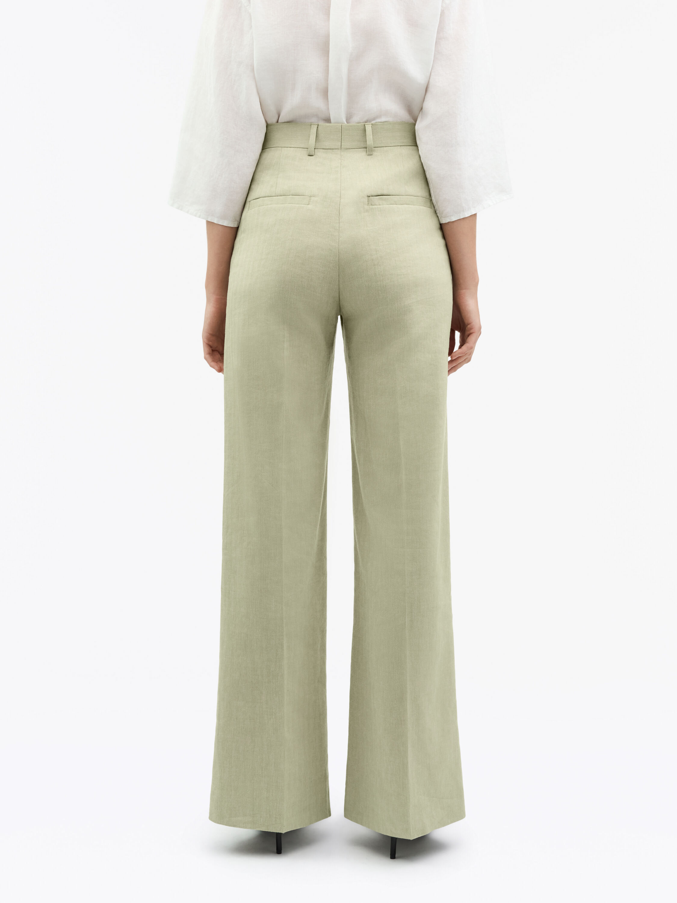 Irit Mid-Waist Linen Trousers