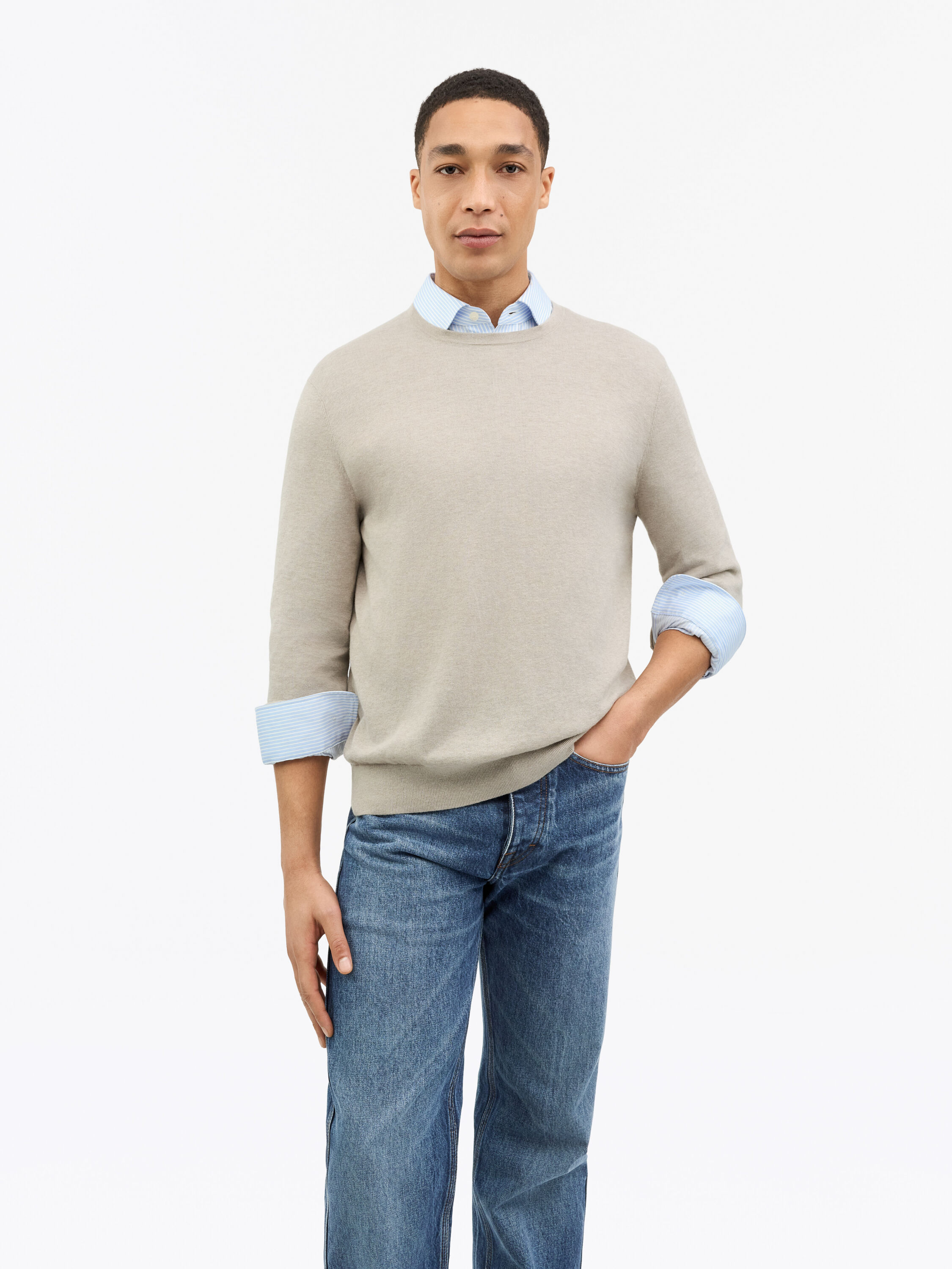 Connor-Pullover aus Baumwolle und Leinen