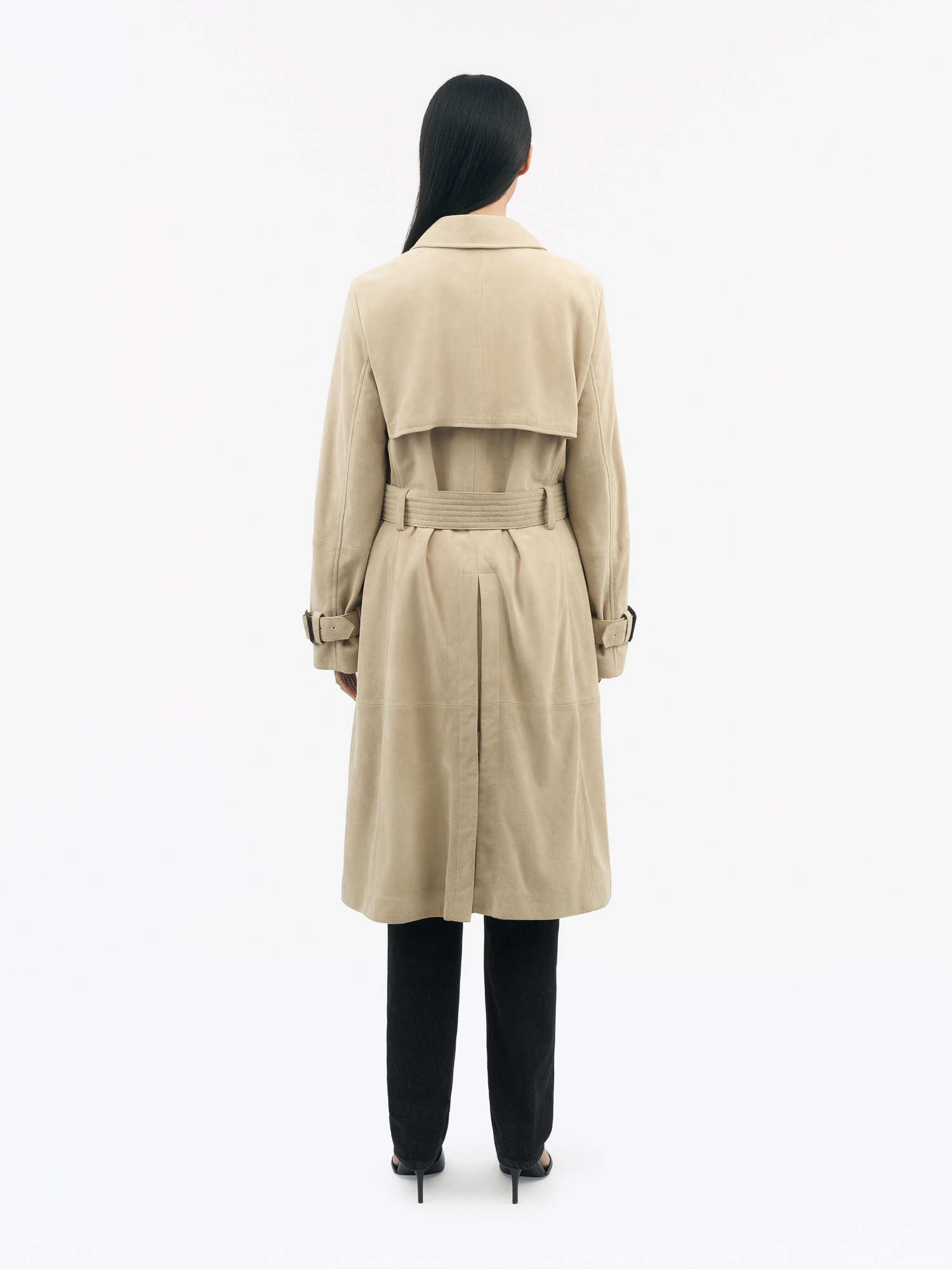 Lamia Suede Trench Coat
