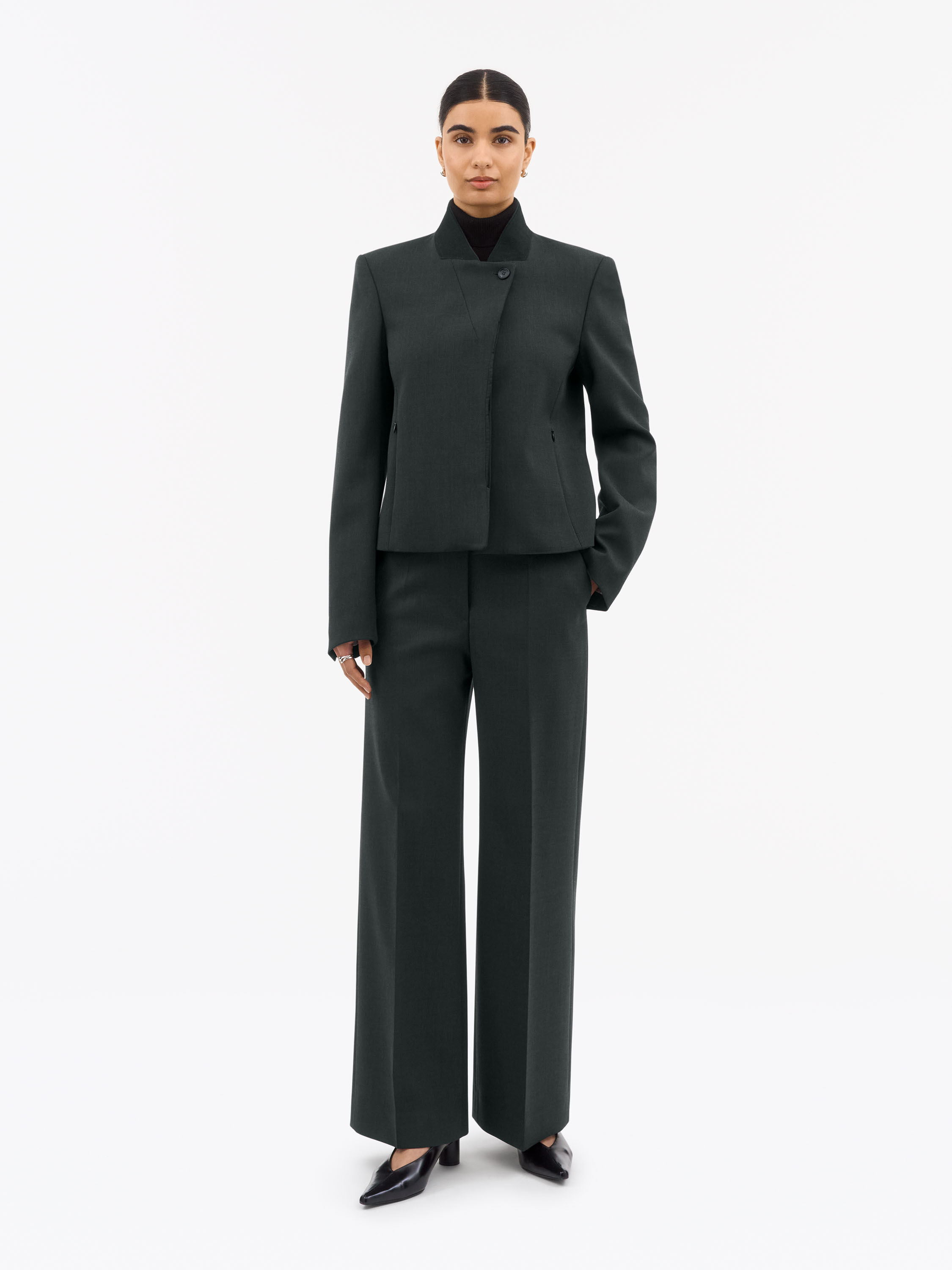 Sine Cropped Minimalist Jacket 