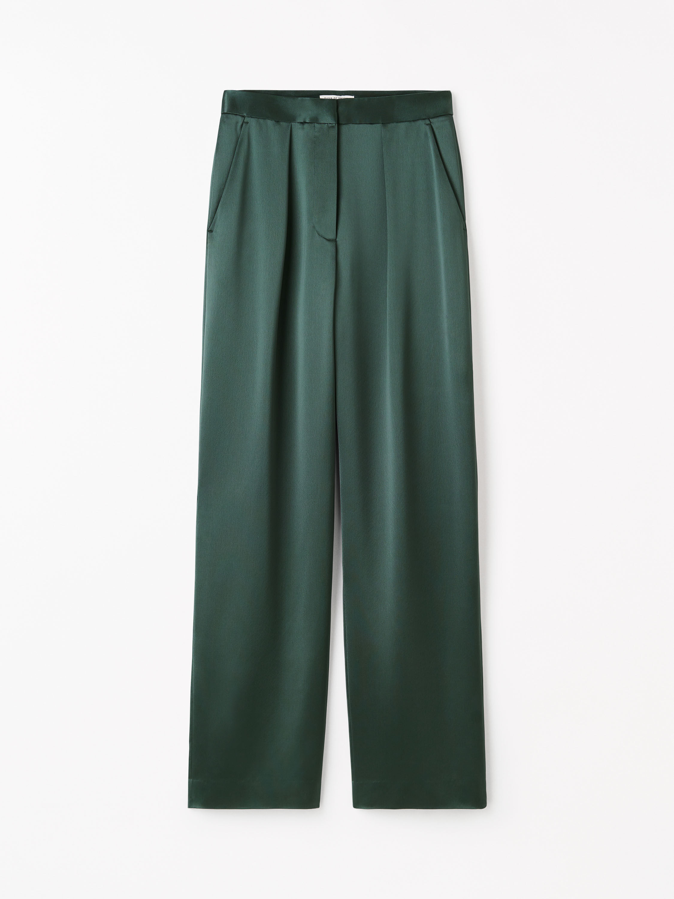 Inga Straight-Fit Satinbukser