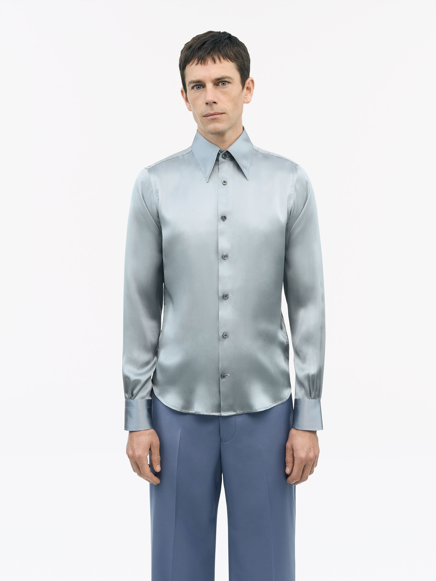 Alain Slim-fit Silk Shirt