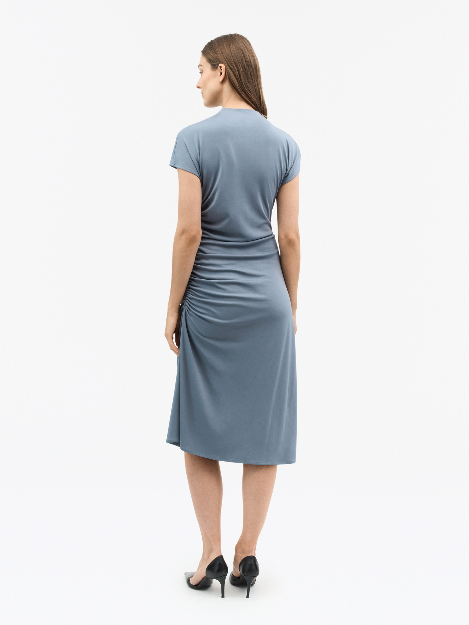 Aliz Sleeveless Draped Dress