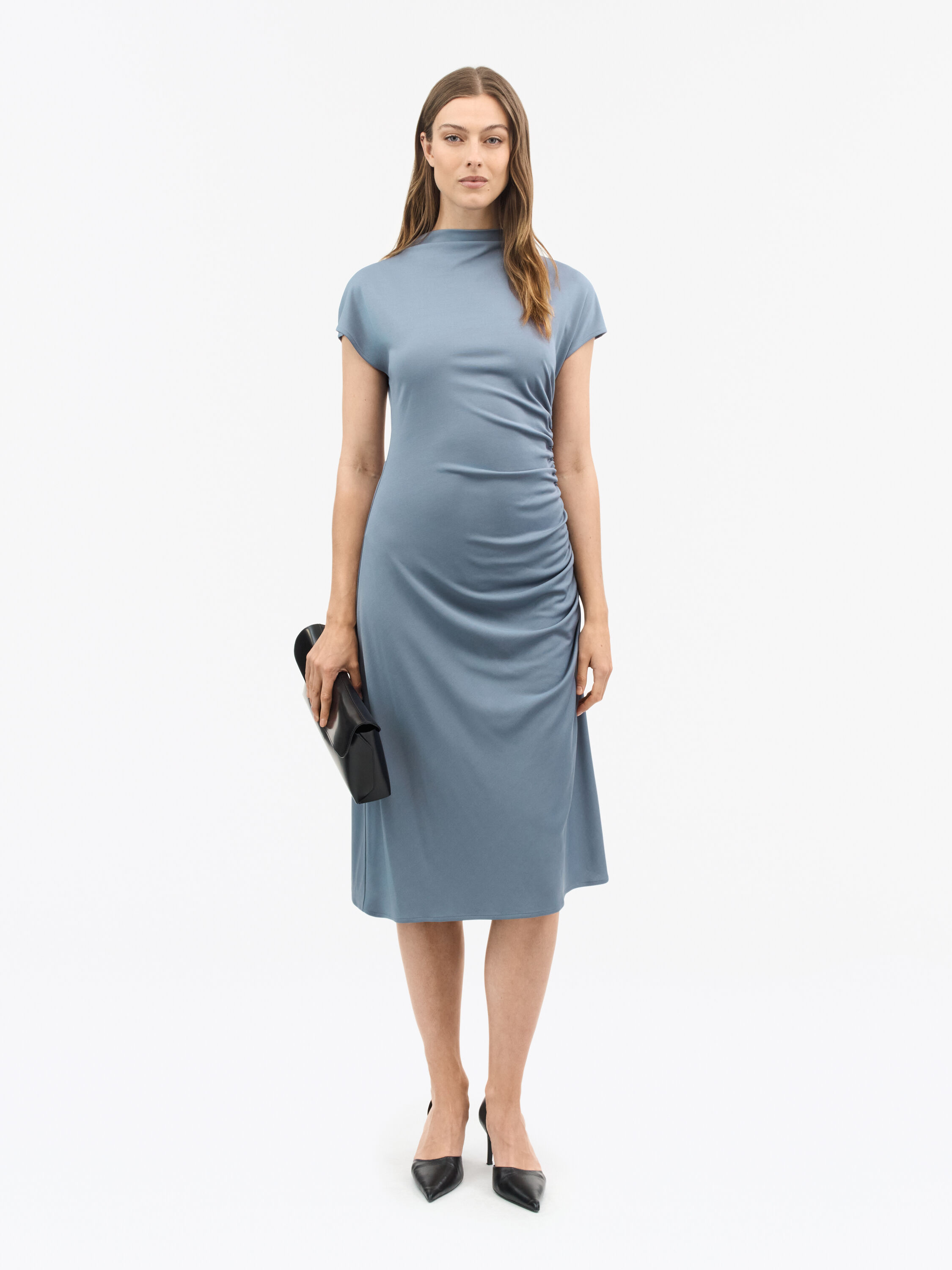 Aliz Sleeveless Draped Dress