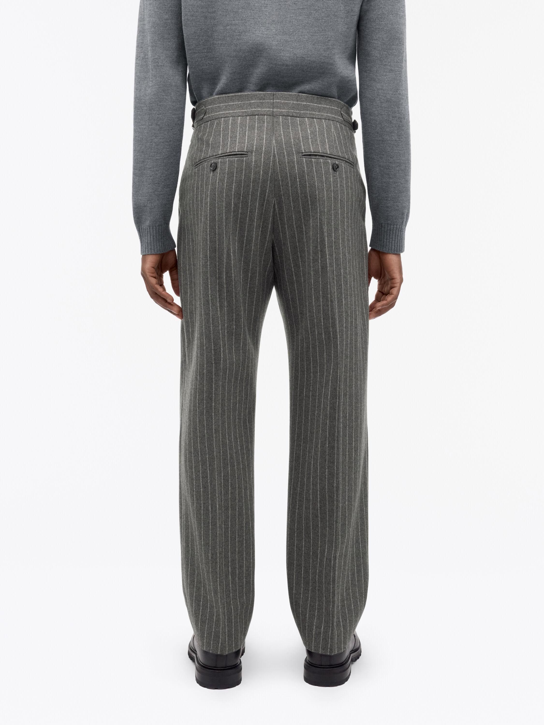 Joachim Grey Striped Wool Suit