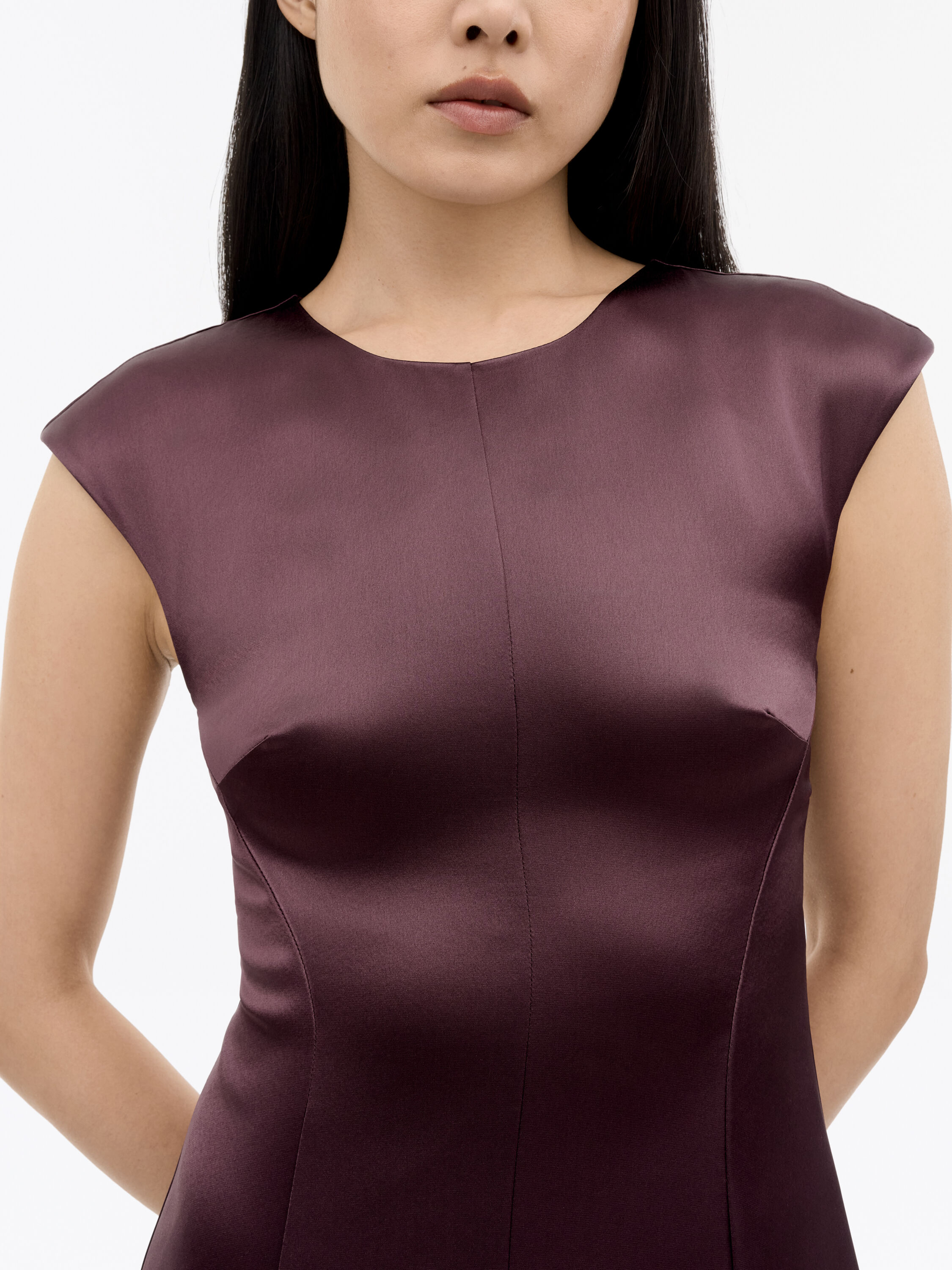 Astrid Flared Satin Dress
