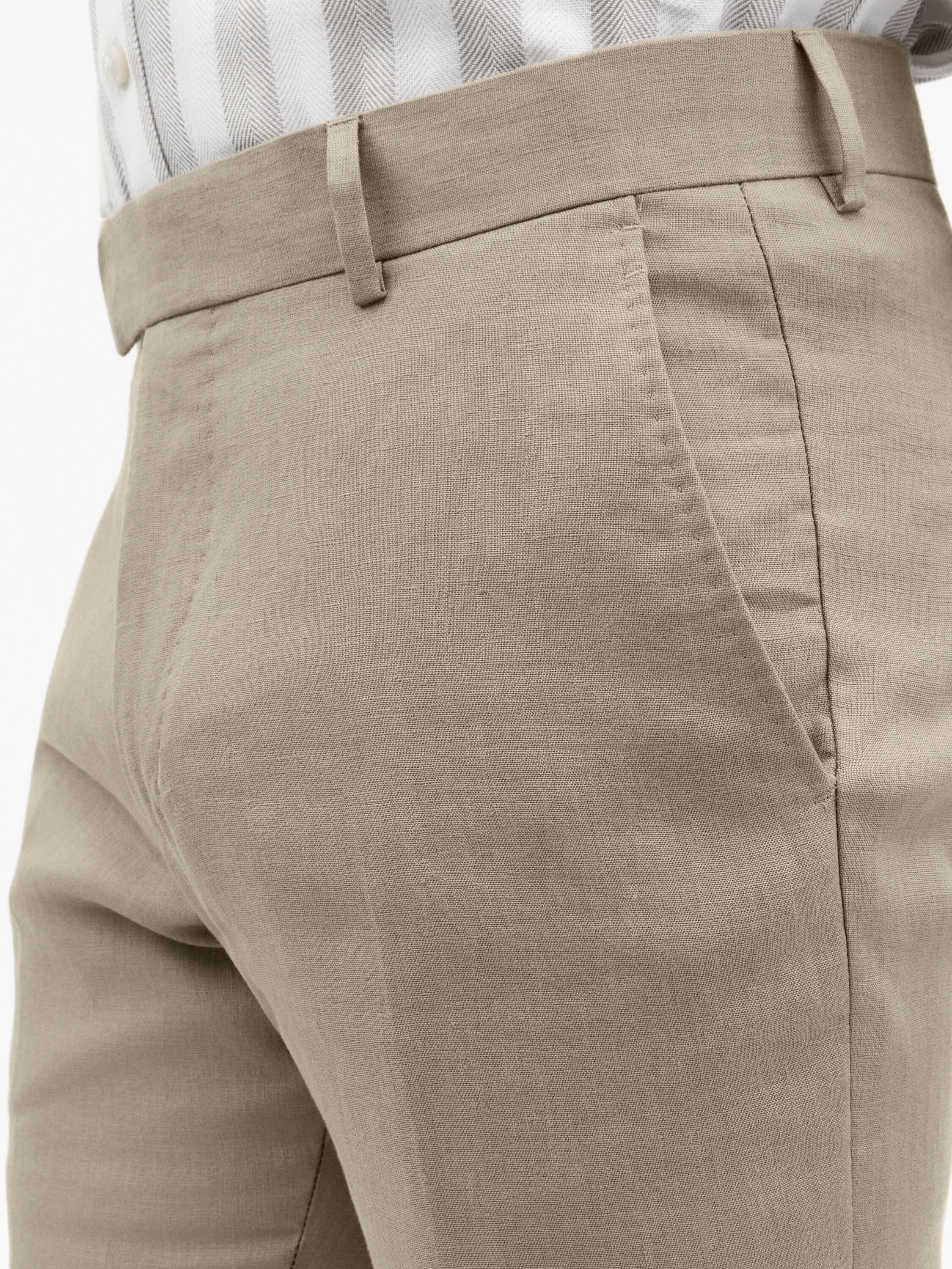 Tense Tapered Linen Trousers