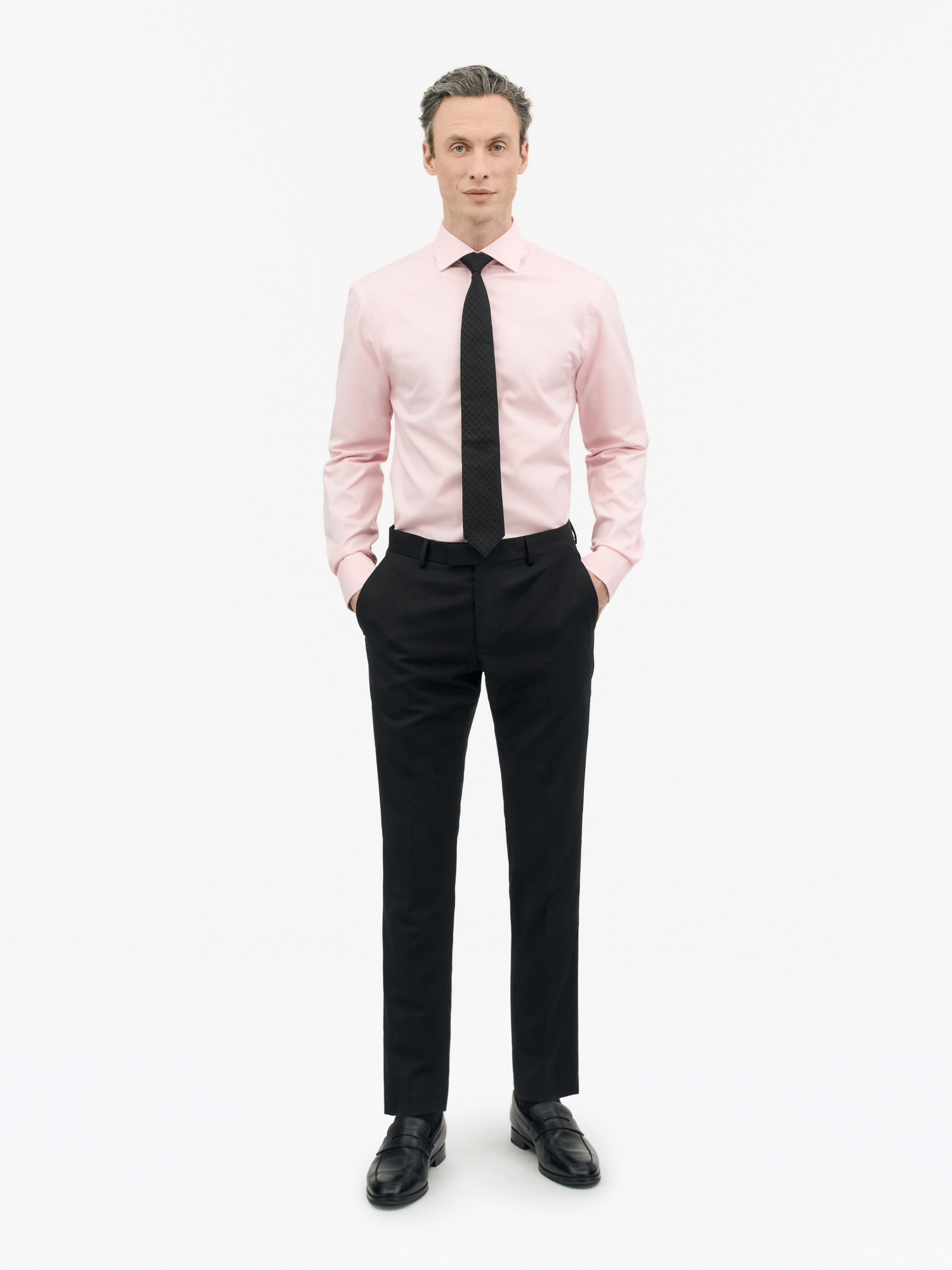 Adley C Slim-Fit Cutaway Cotton Shirt