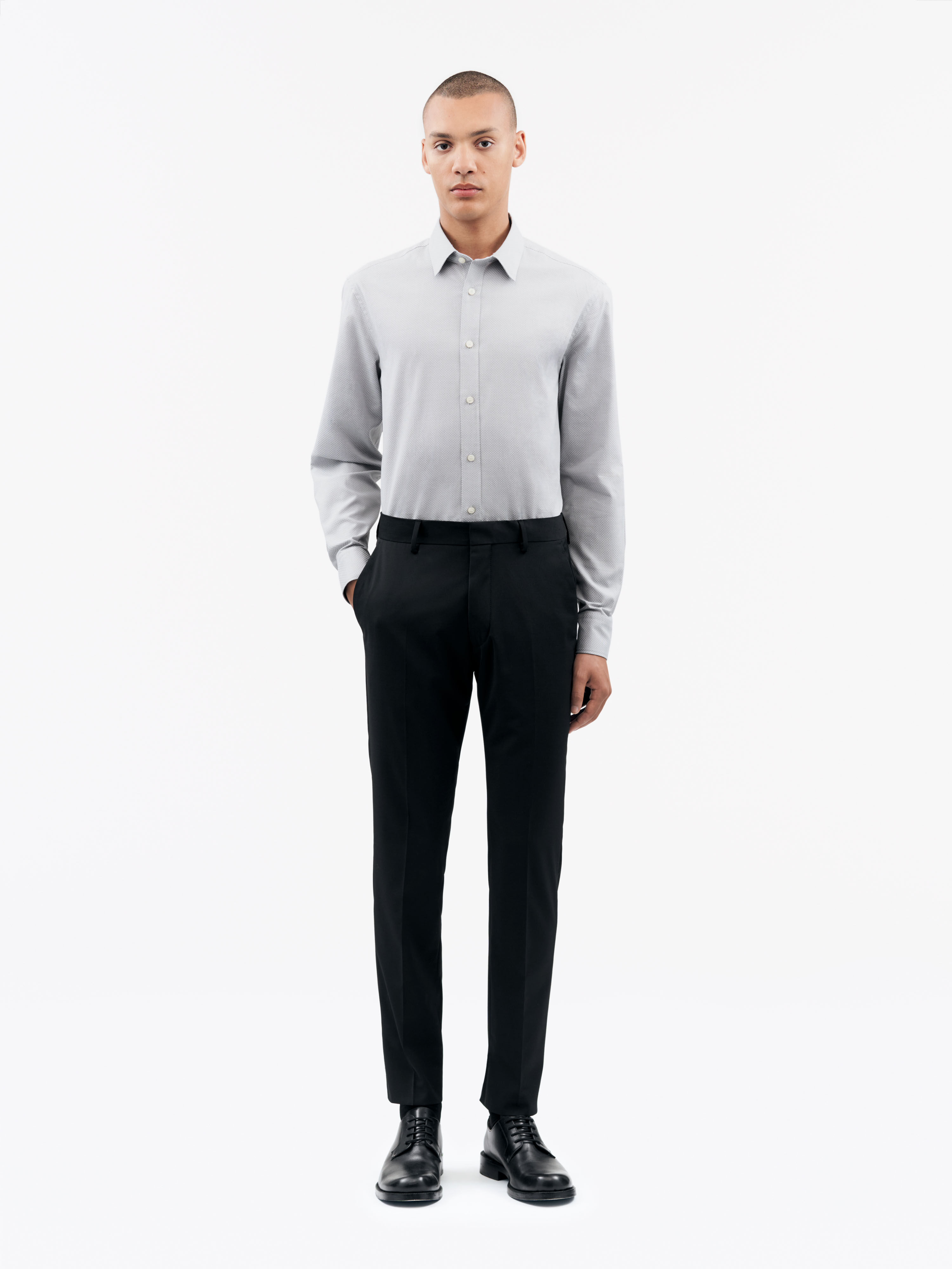 Adley Baumwoll-Stehkragen-Hemd