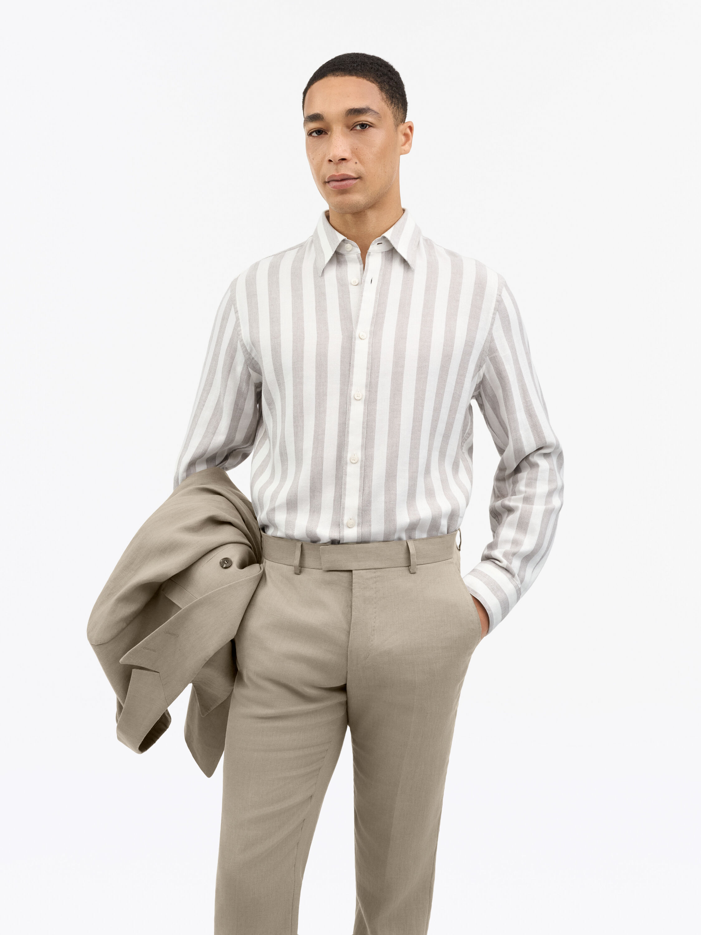 Bennett Striped Herringbone Shirt