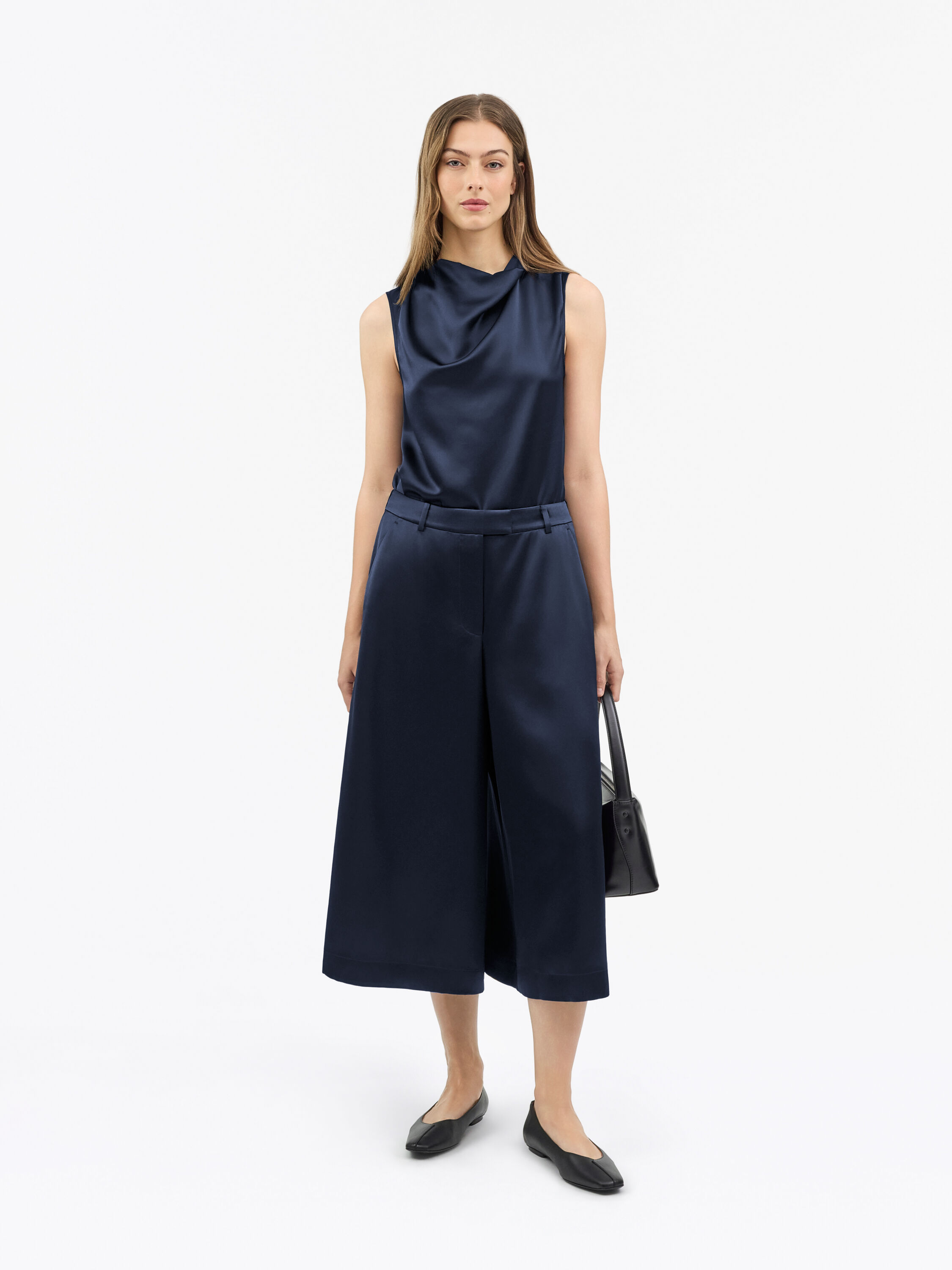 Pantalon Geordie Large En Satin