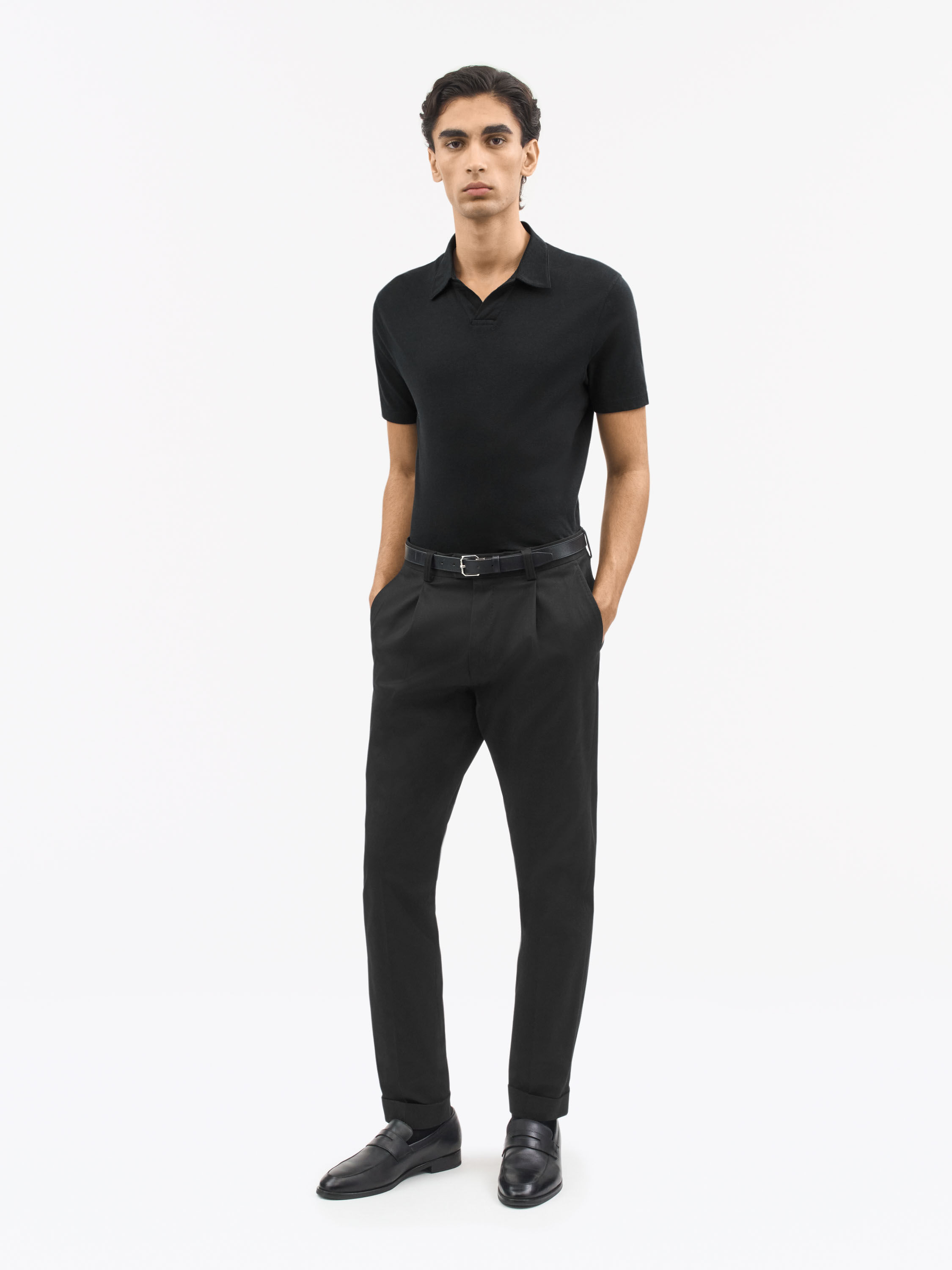 Ray Open-Neck Polo Shirt