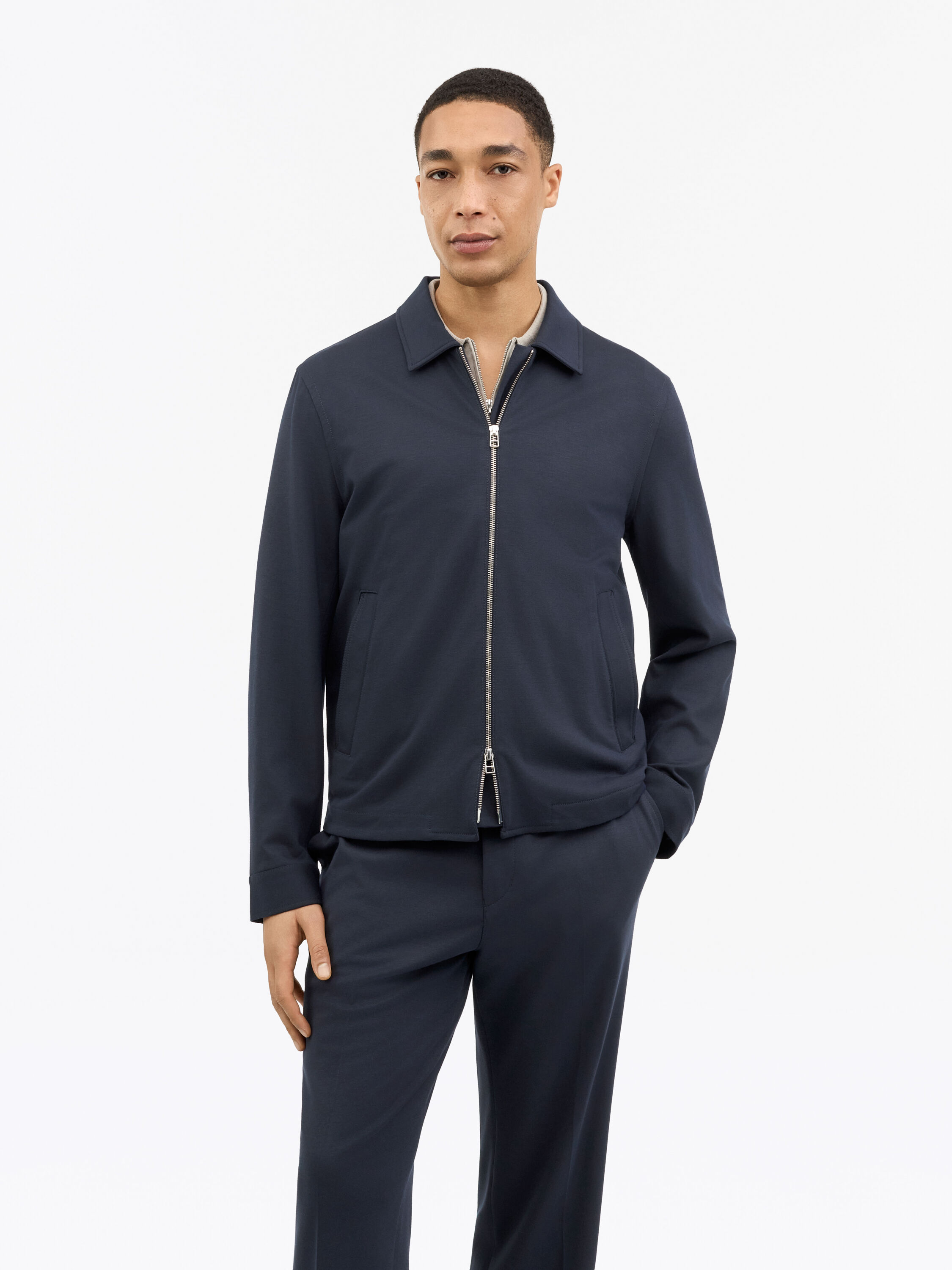 Barnaby L Jersey Trucker Shirt