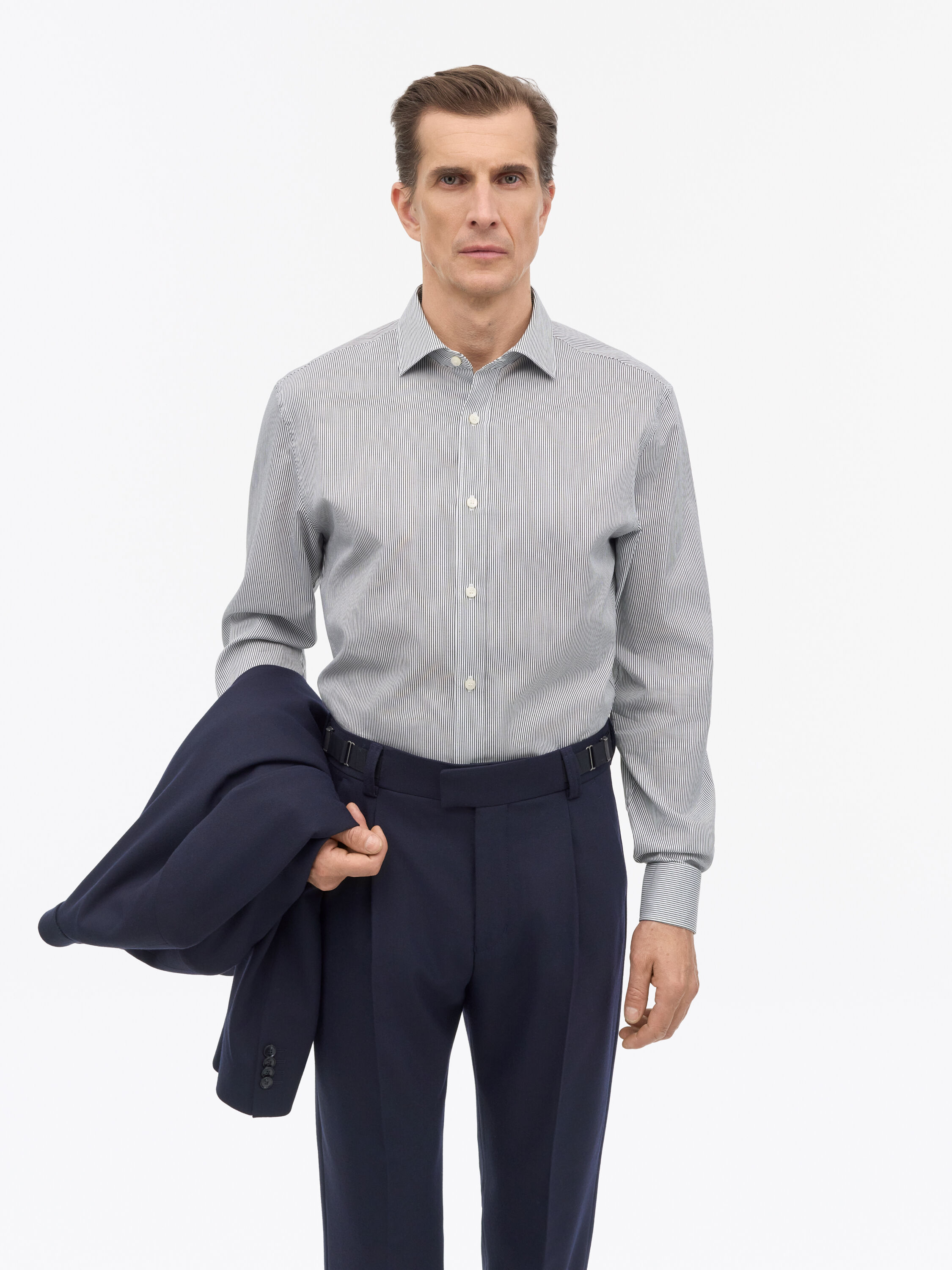 Adley C Cotton Stripe Shirt