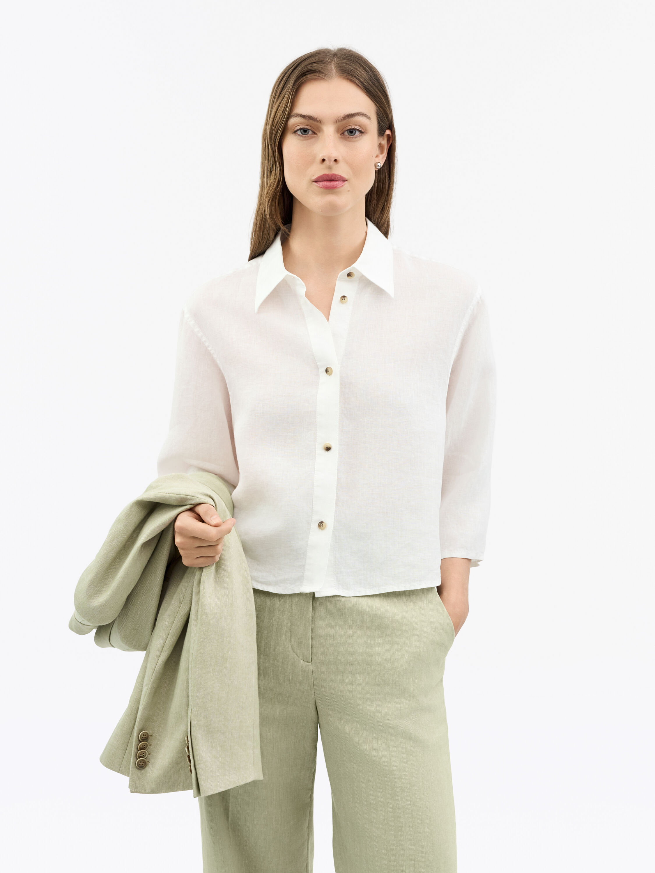 Corins Cropped Linen Shirt