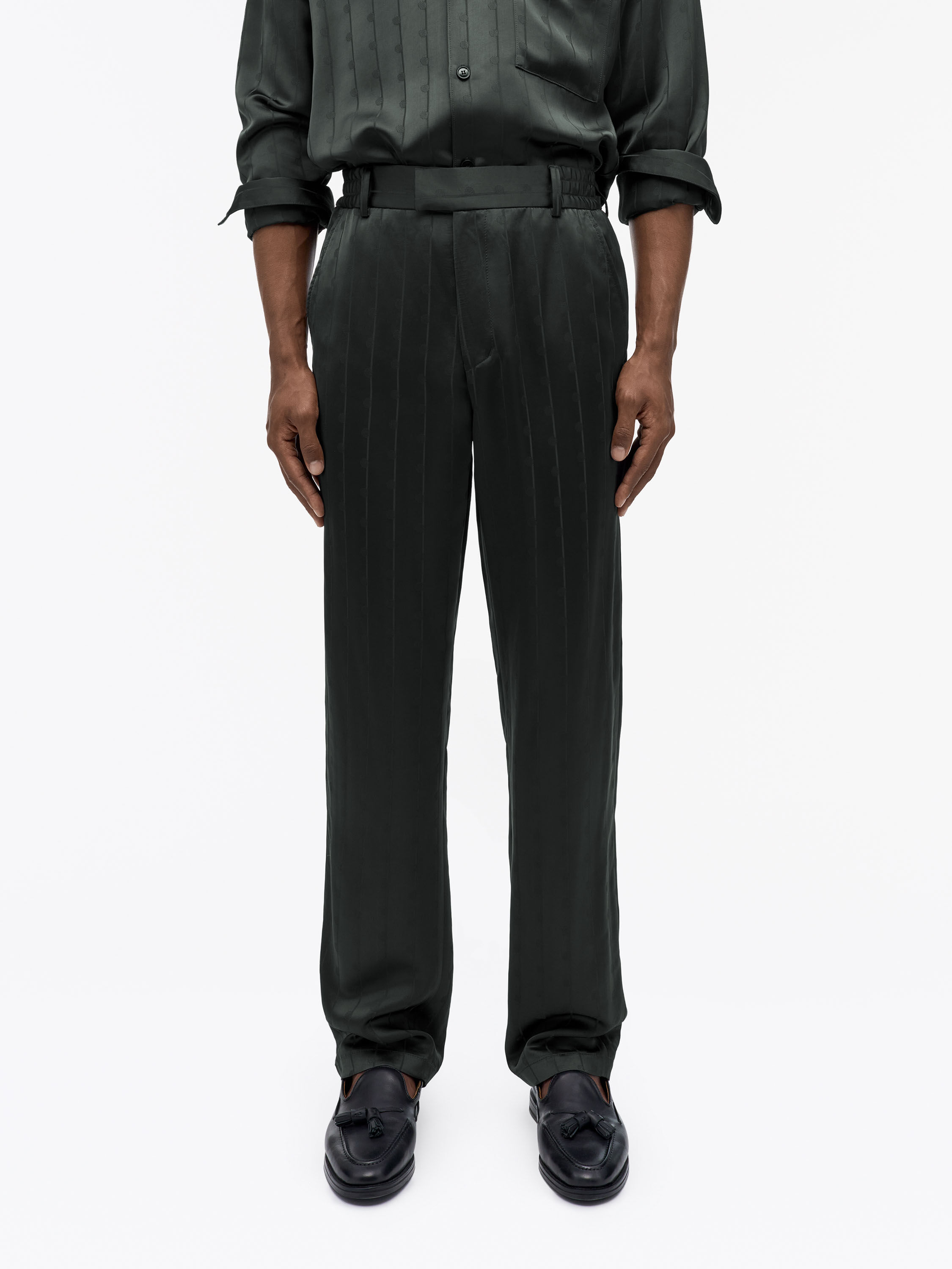 Tony Stripe Jaquard Trousers