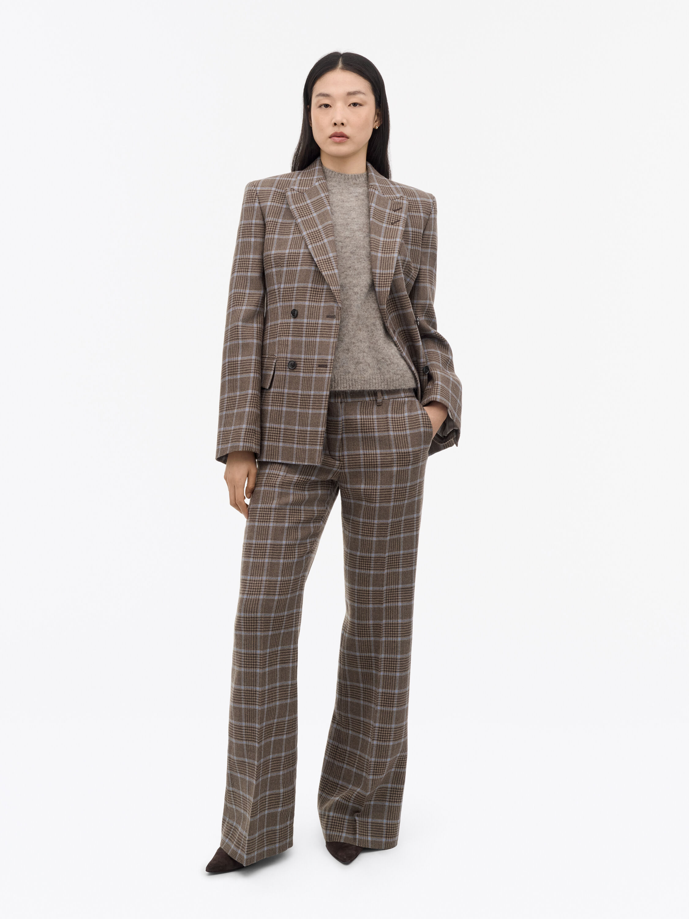 Junie Swedish Wool Plaid Trousers