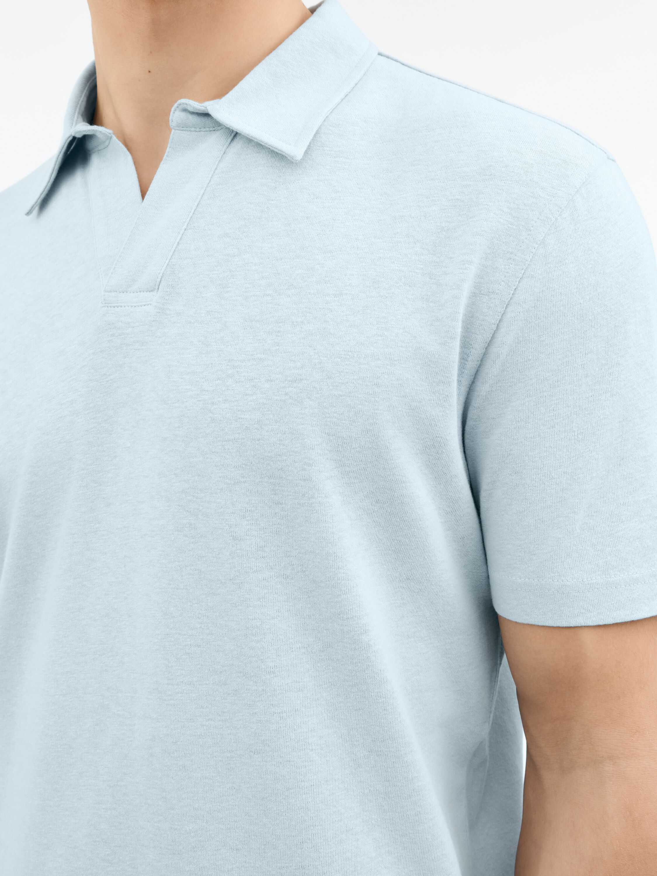 Ray Open-Neck Polo Shirt