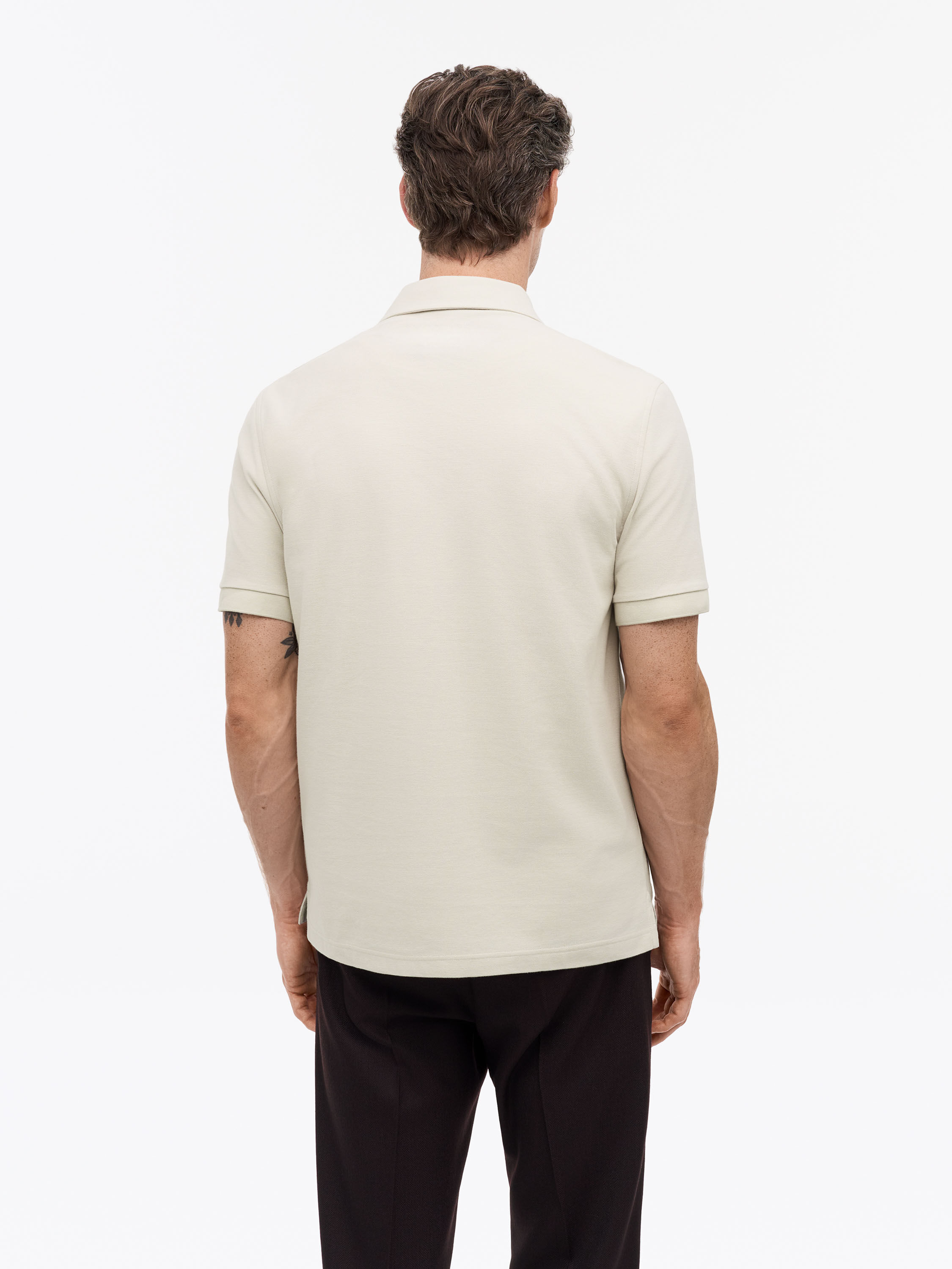 Alvar Brushed Cotton Polo