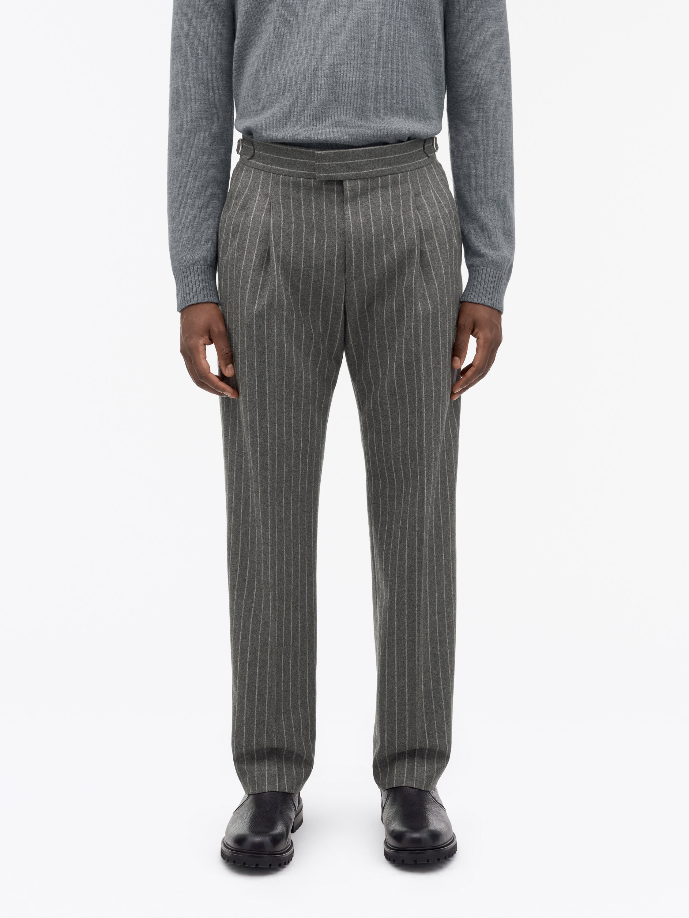 Joachim Grey Striped Wool Suit